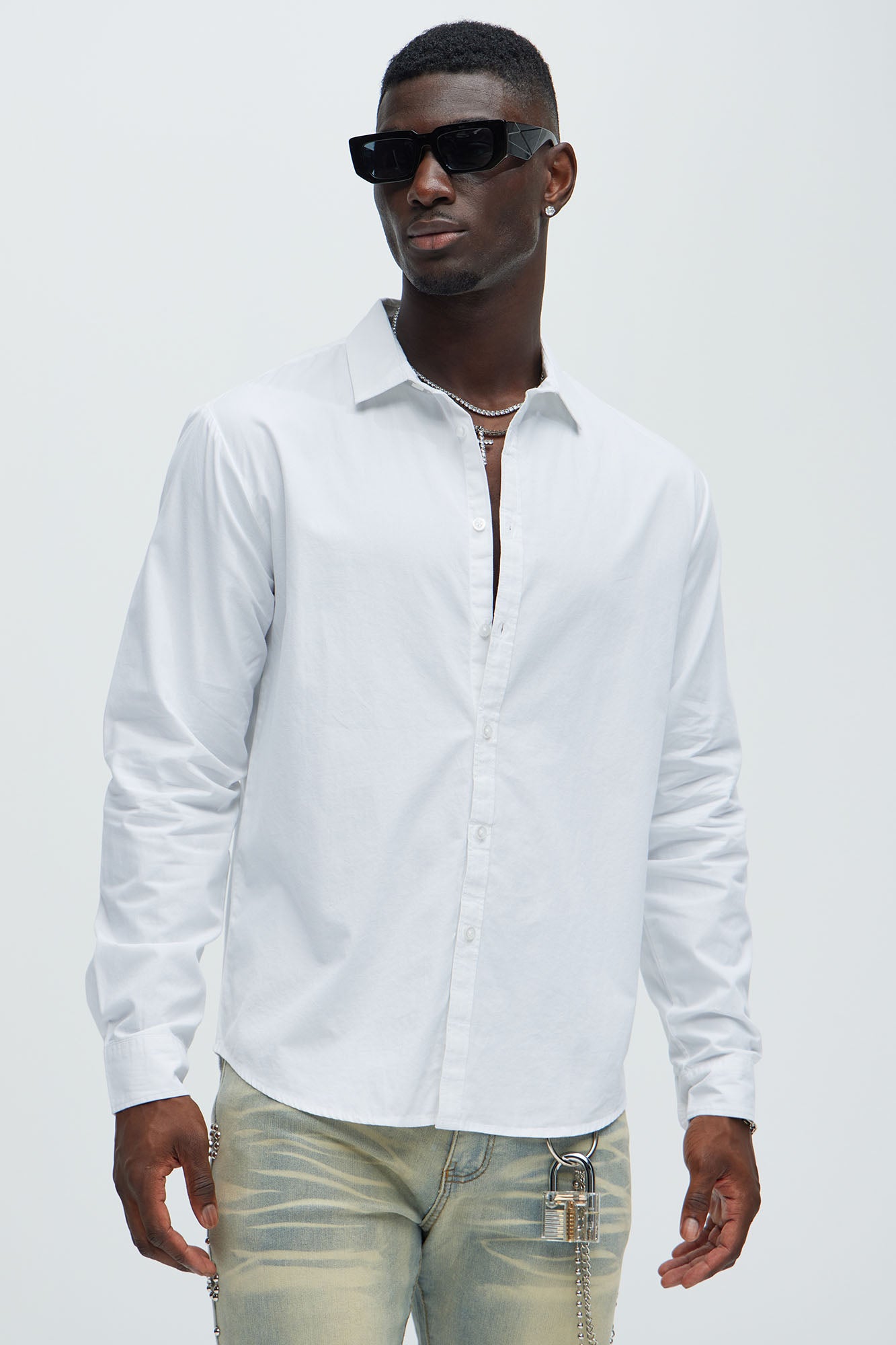 Ryland Cotton Long Sleeve Button Up Shirt