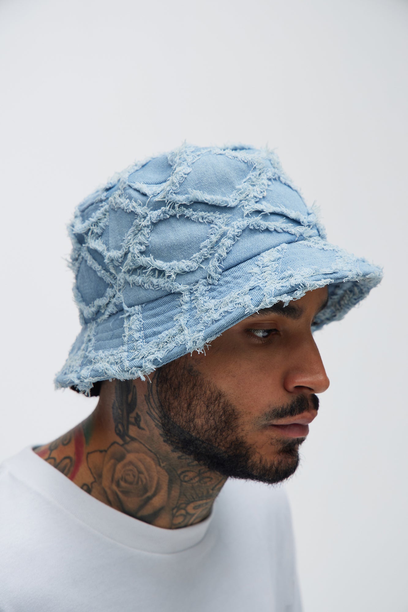 Frayed Denim Bucket Hat
