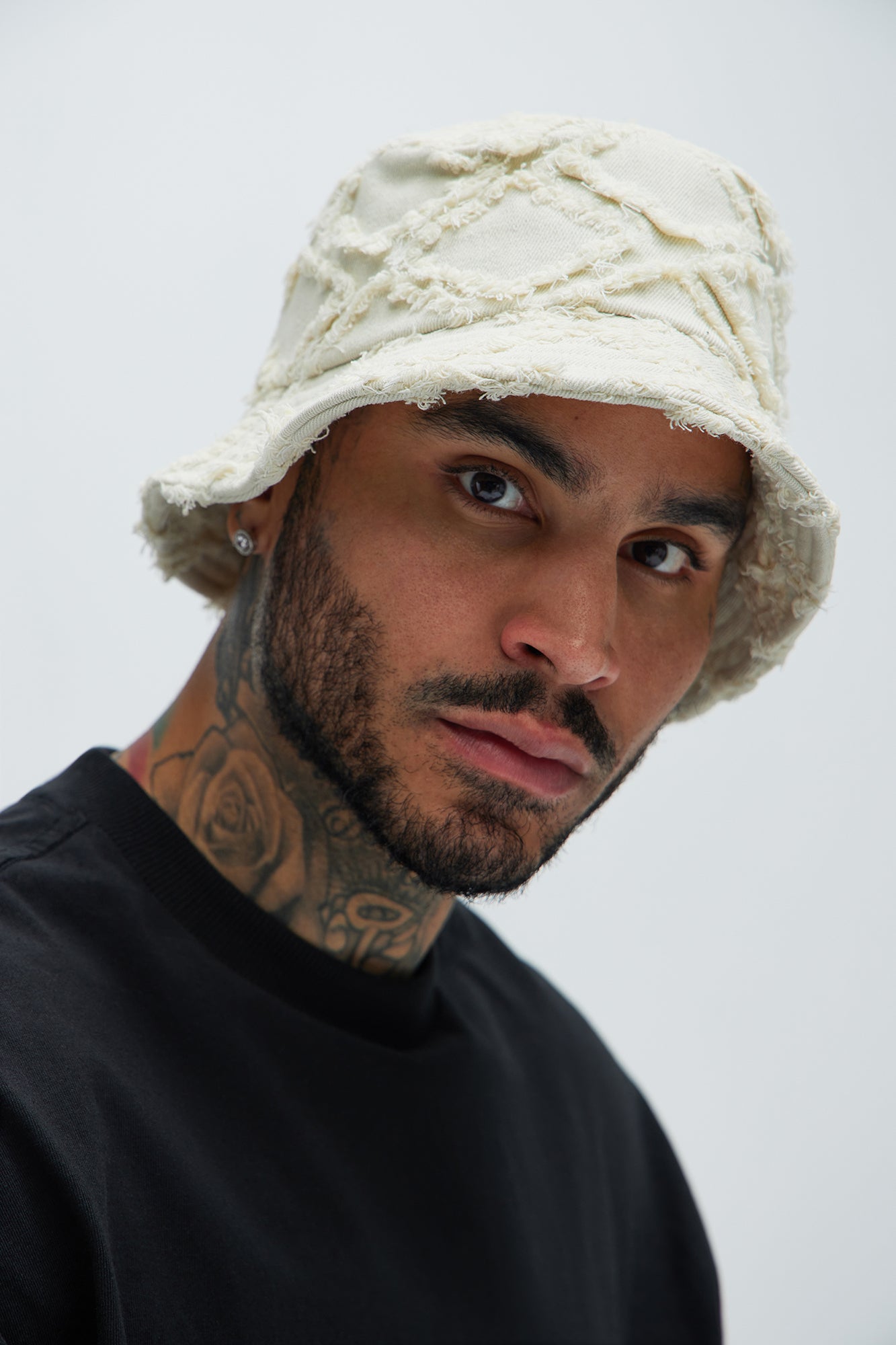 Frayed Denim Bucket Hat