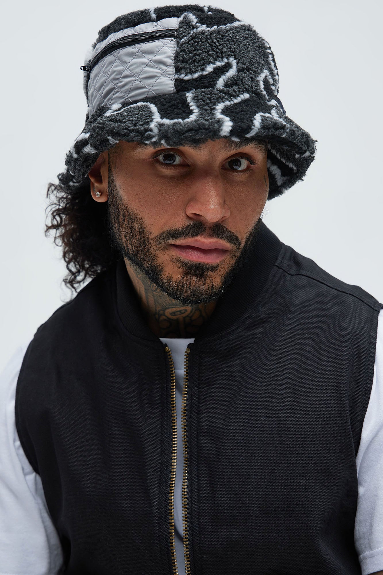 Printed Fleece Bucket Hat