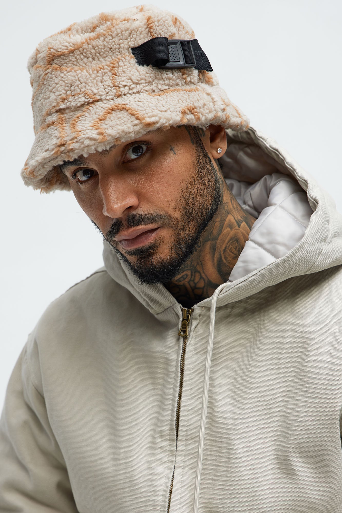 Printed Fleece Bucket Hat