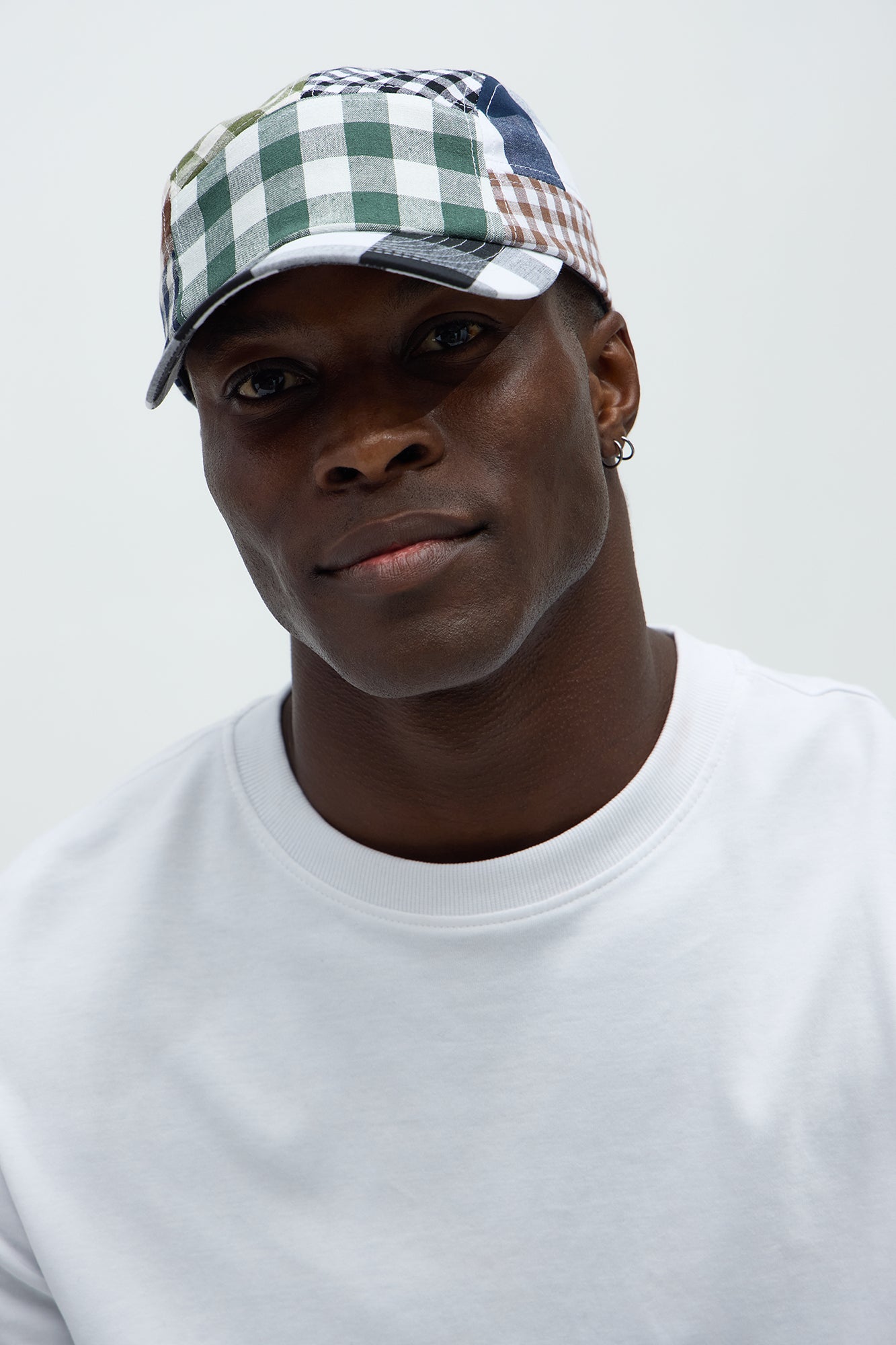 Patchwork Plaid Tech 5 Panel Hat