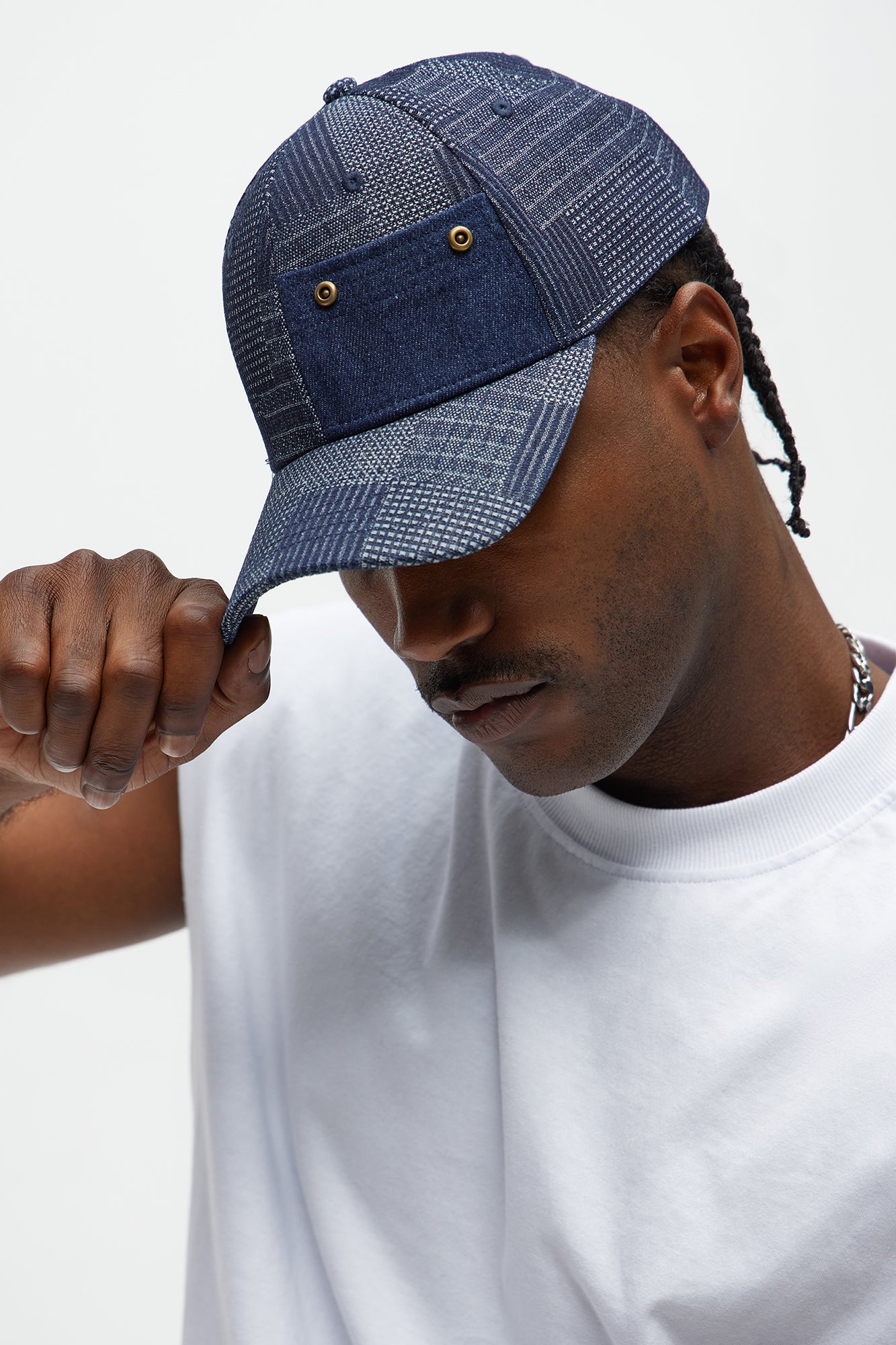 Patchwork Pattern Strapback Hat