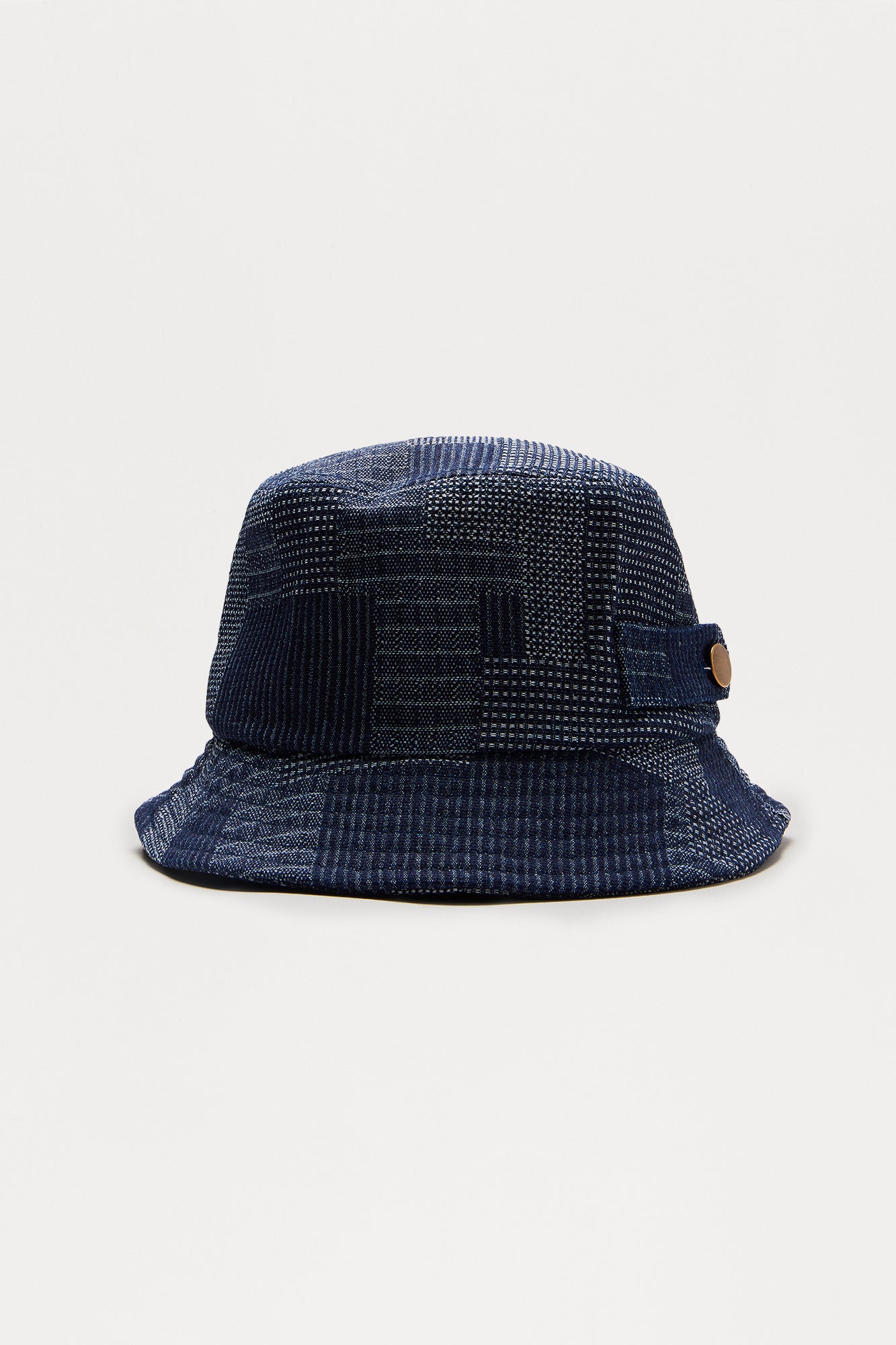 Patchwork Pattern Denim Bucket Hat