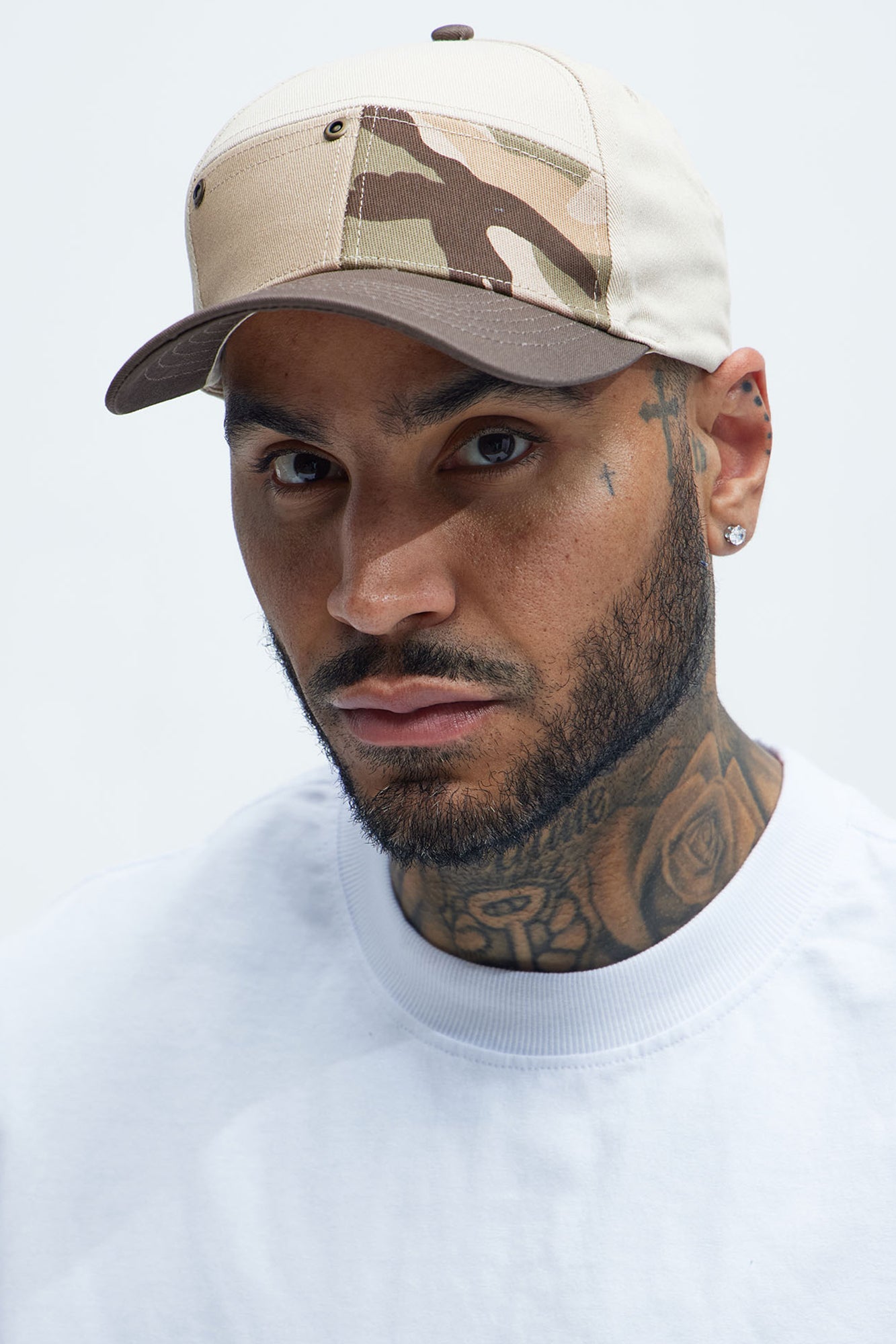 Camo Patchwork Strapback Hat