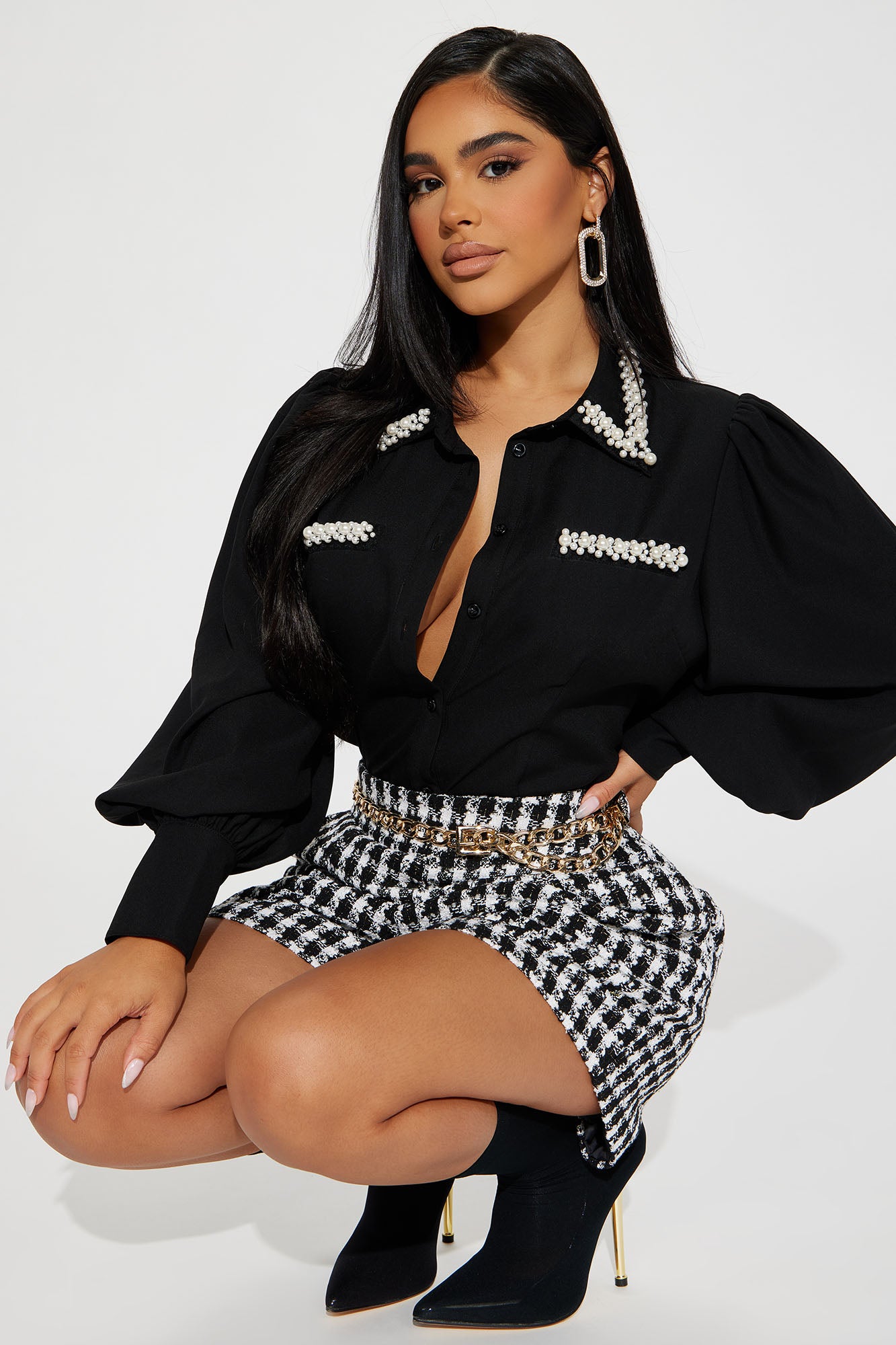 Chic And Classy Pearl Shirt