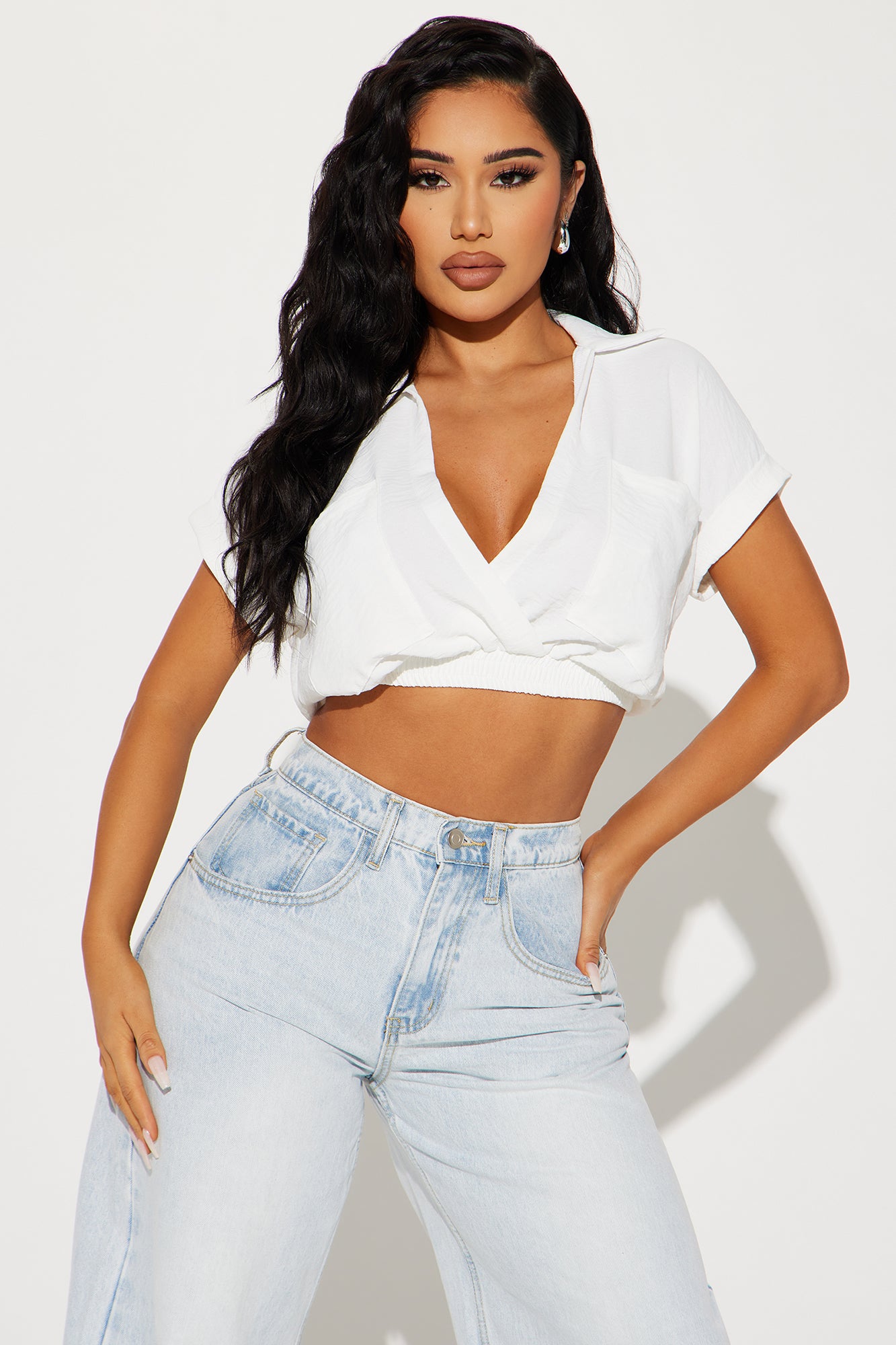 Arabella Textured Blouse Top