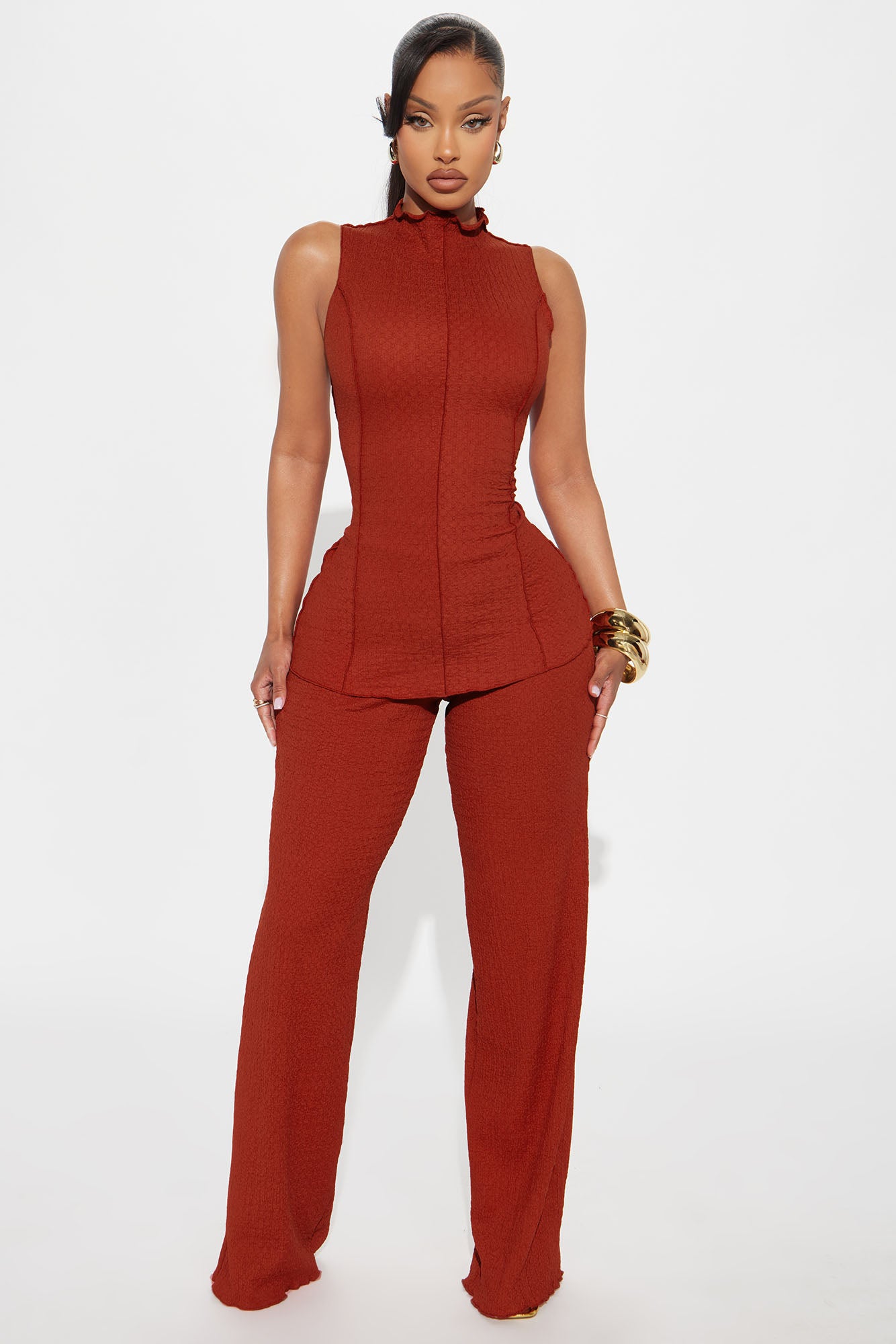 Kristina Textured Pant Set