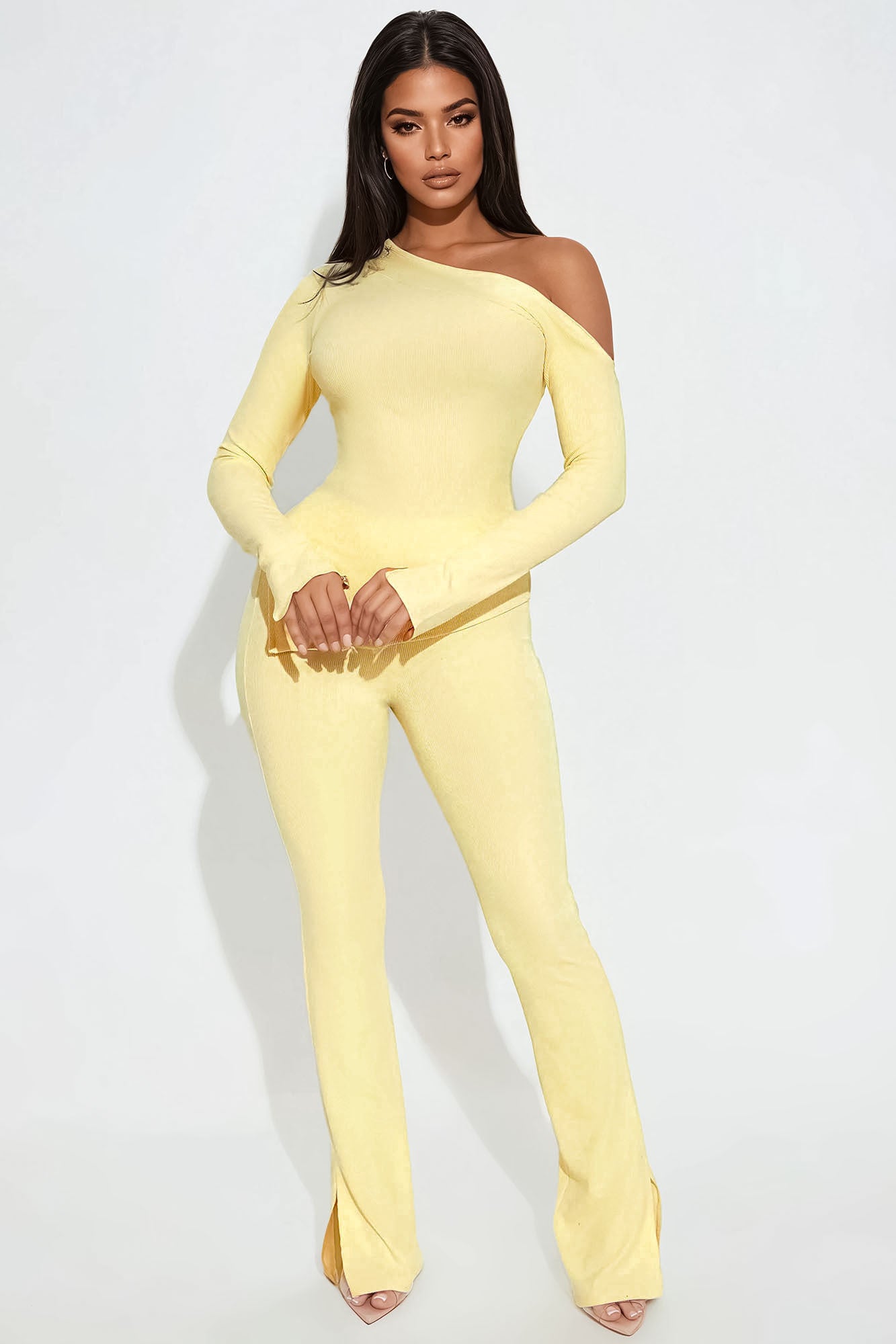 Off I Go Off Shoulder Pant Set
