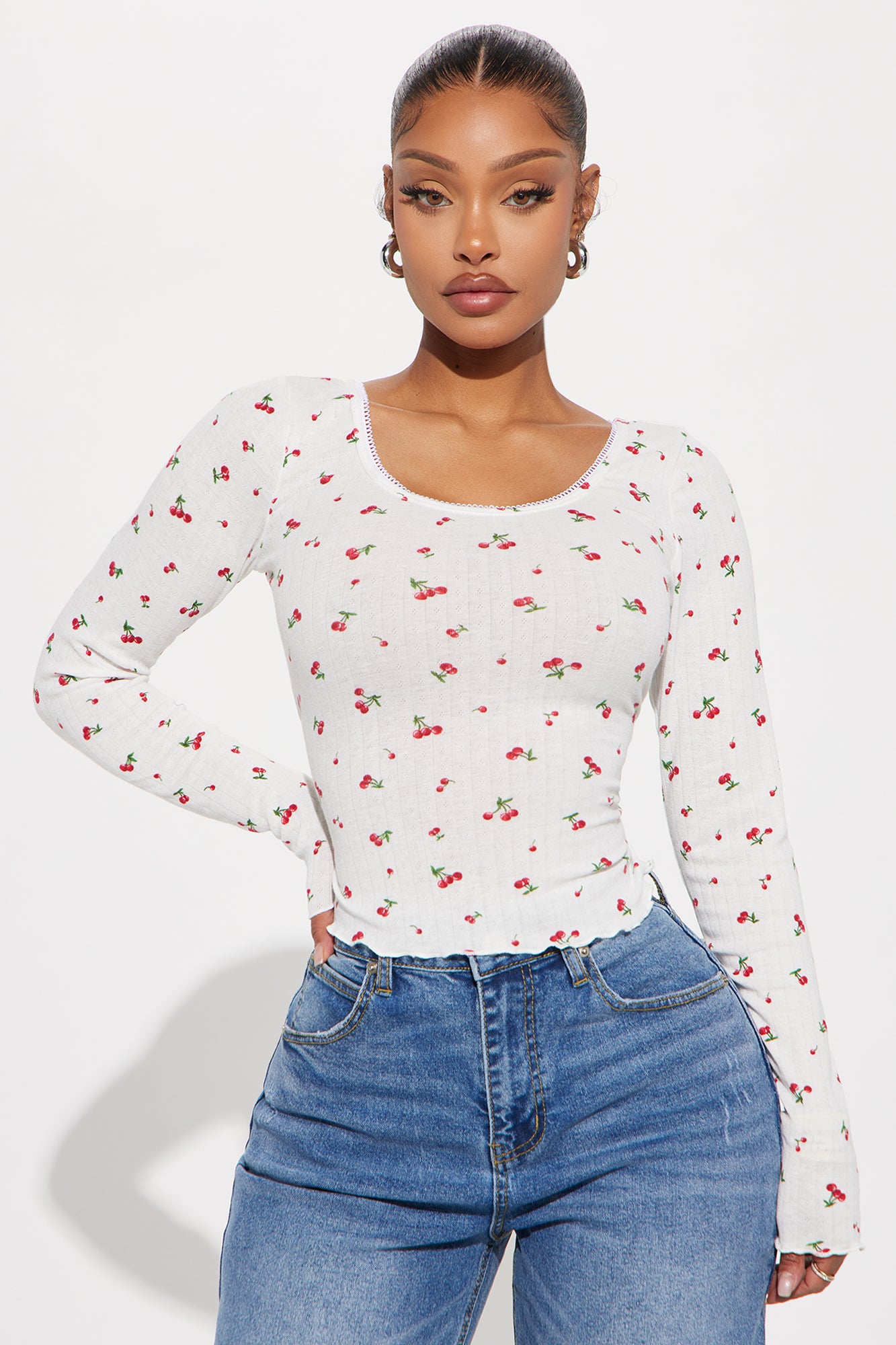 Sweet Cherry Long Sleeve Top