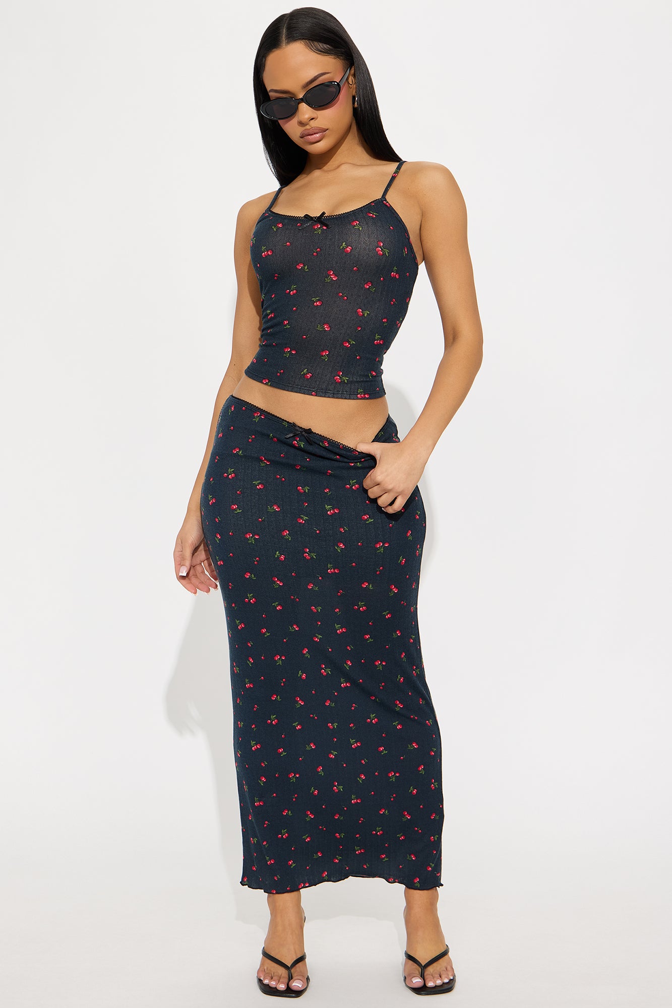 Cherry Crush Maxi Skirt Set