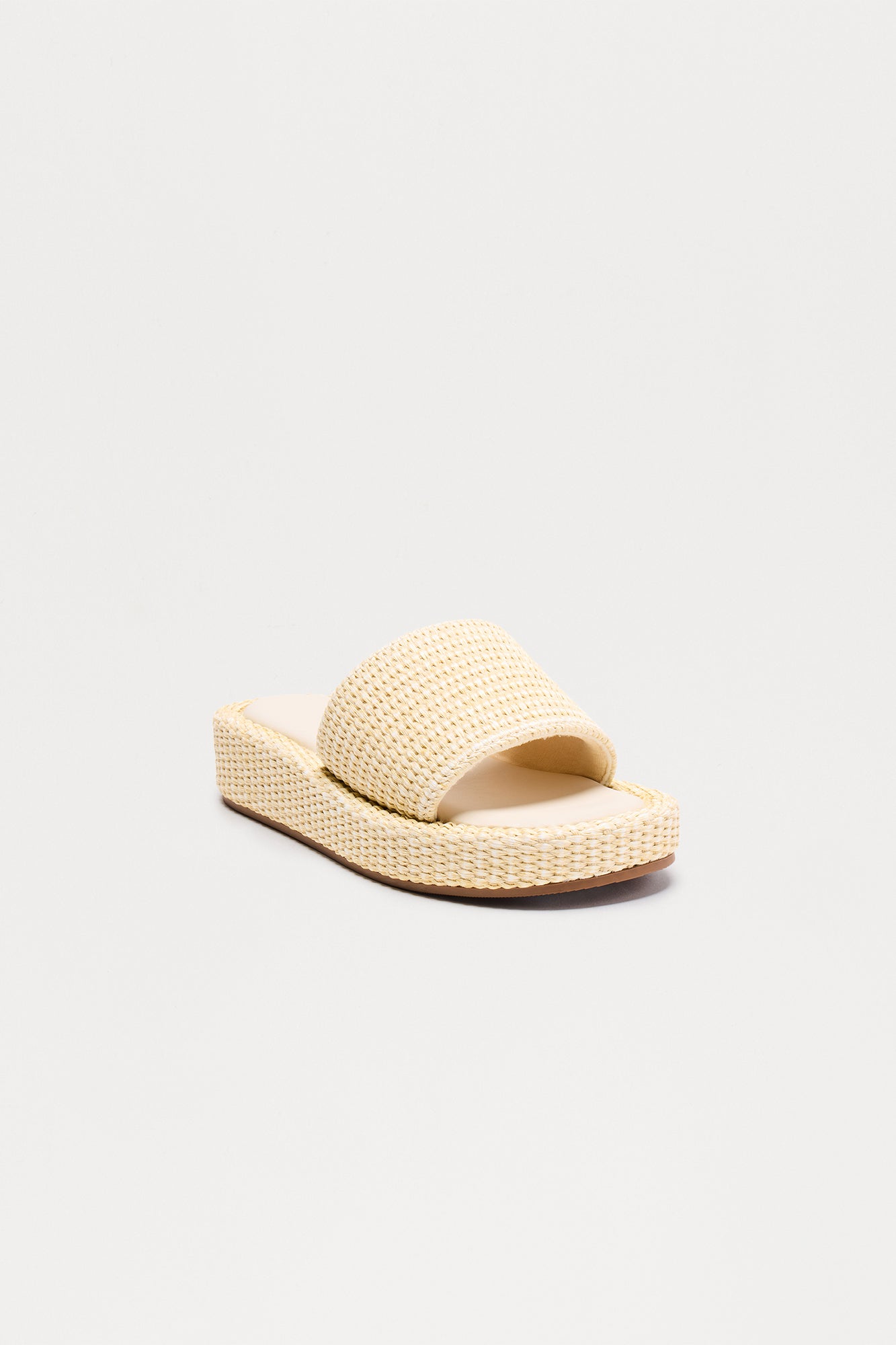 Kiwi Raffia Platform Sandals