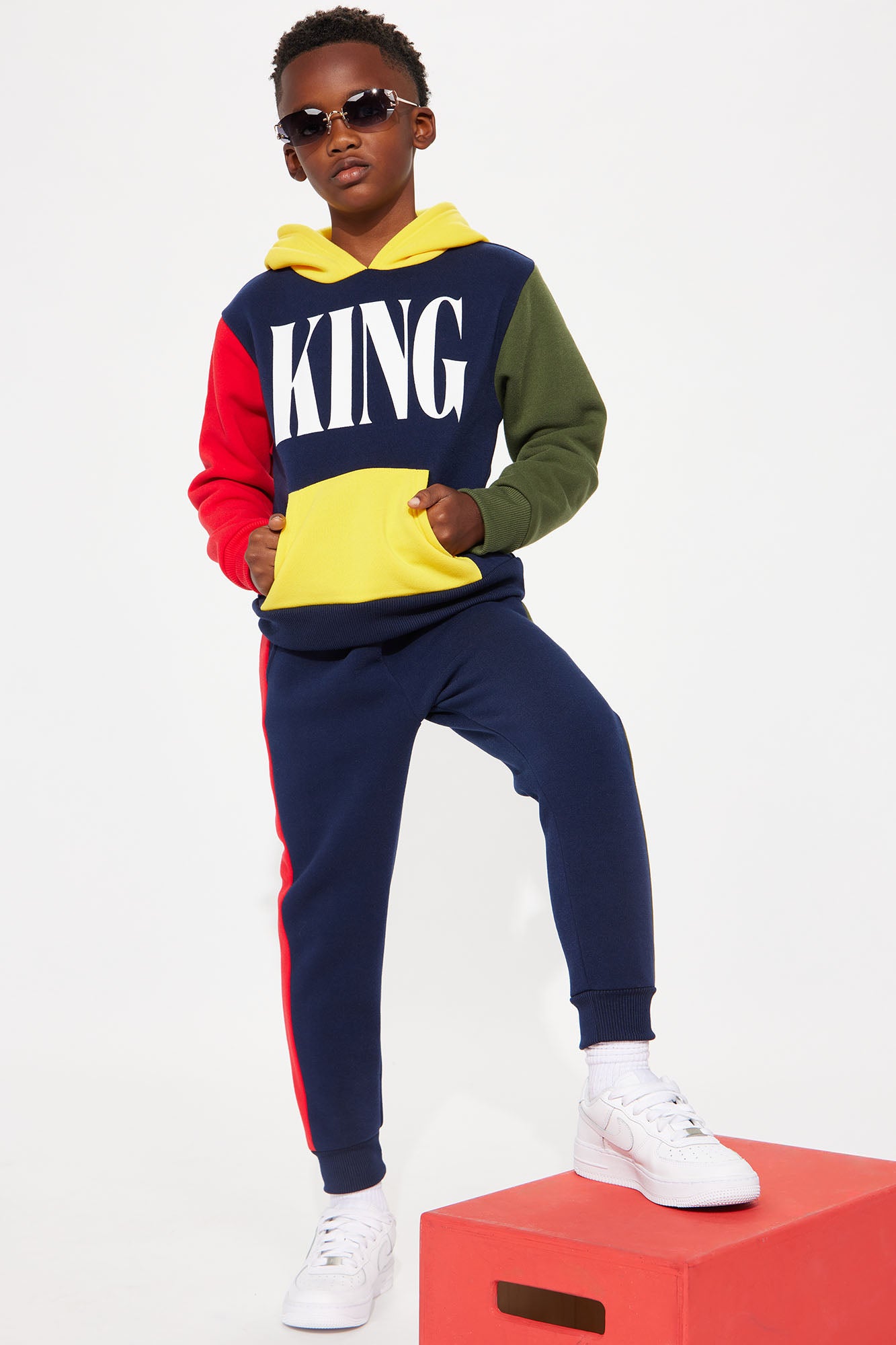 Mini King Lifestyle Colorblock Fleece Pant Set