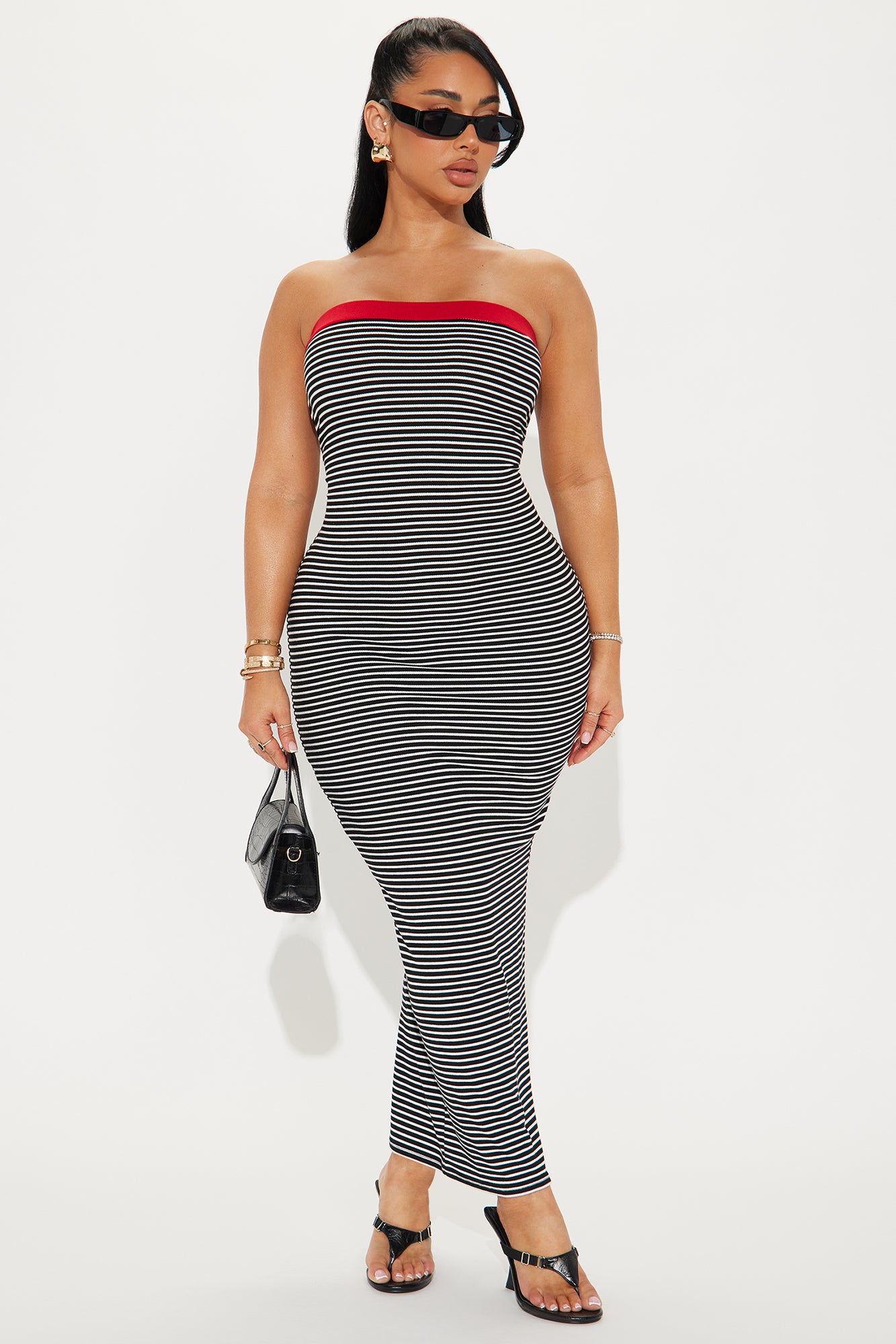 Alexa Striped Maxi Tube Dress