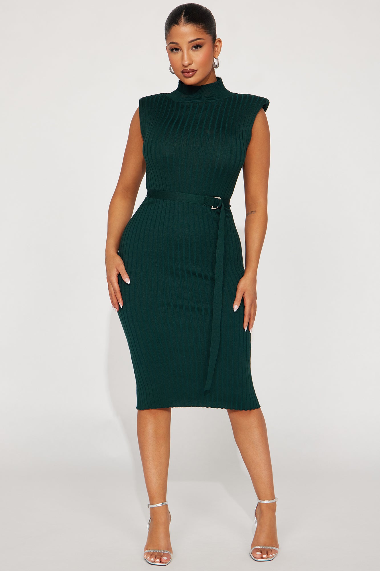 Dreamy Jane Mock Neck Midi Dress