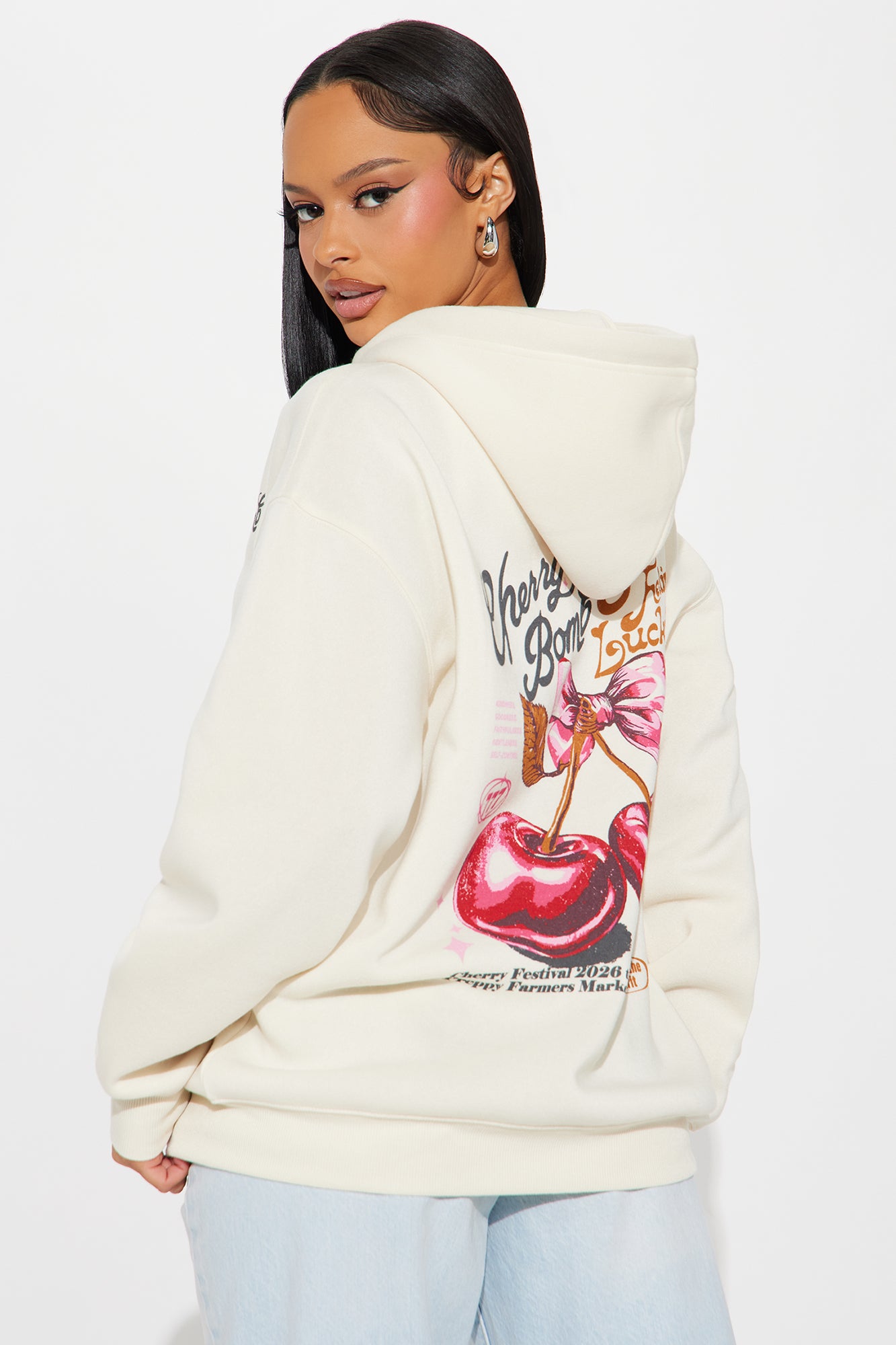 Coquette Cherry Bomb Fleece Hoodie