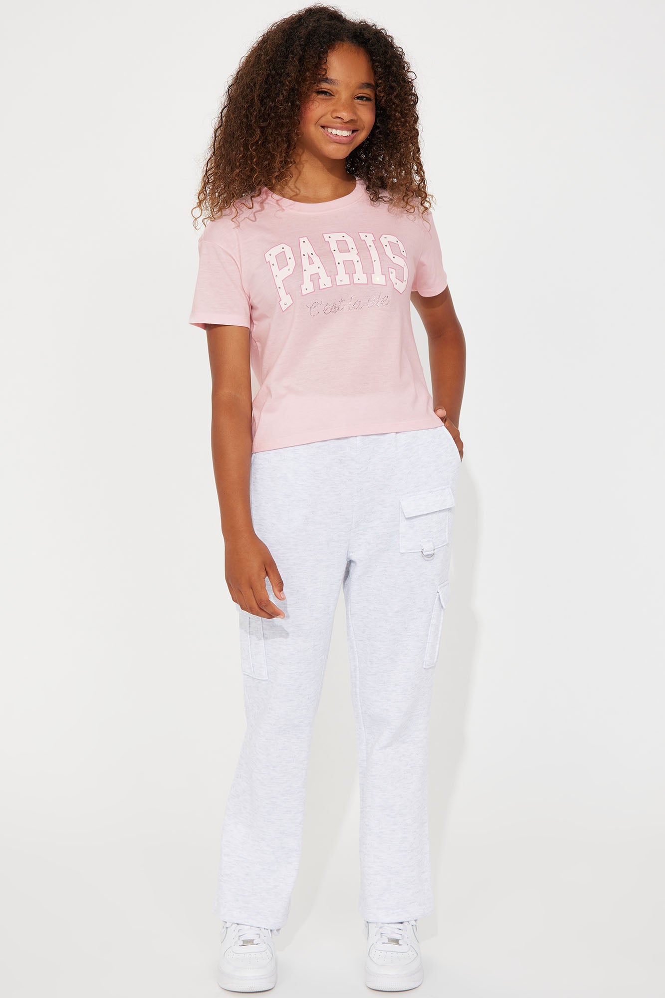Mini Straight To Paris Fleece Pant Set