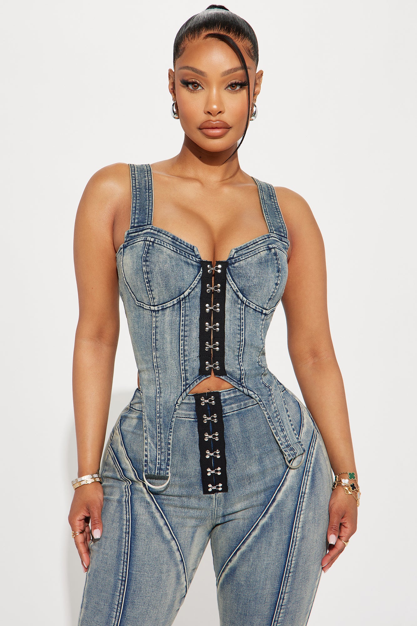 Back To You Denim Corset Top