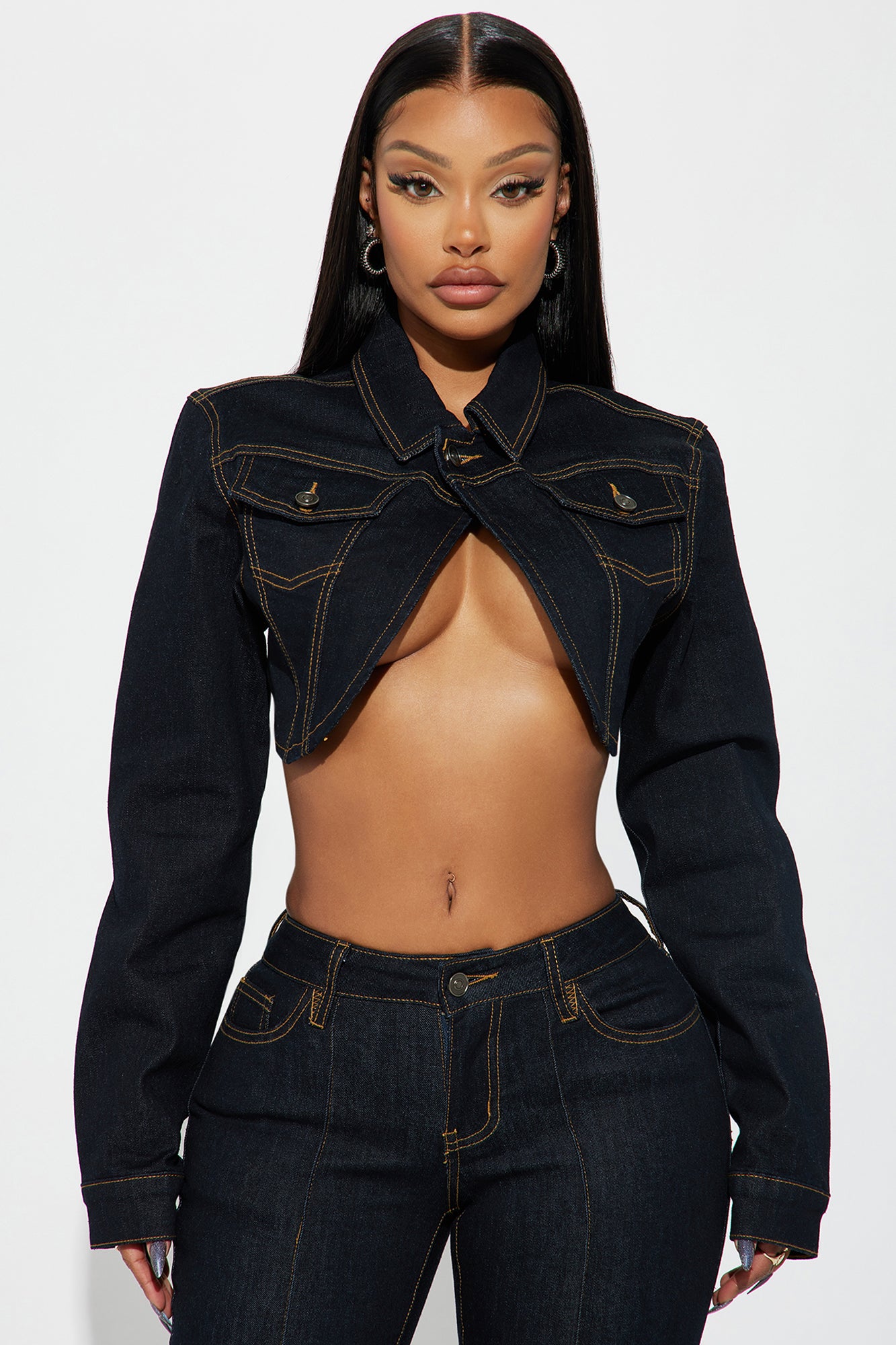 Pinegrove Cropped Denim Bolero Jacket