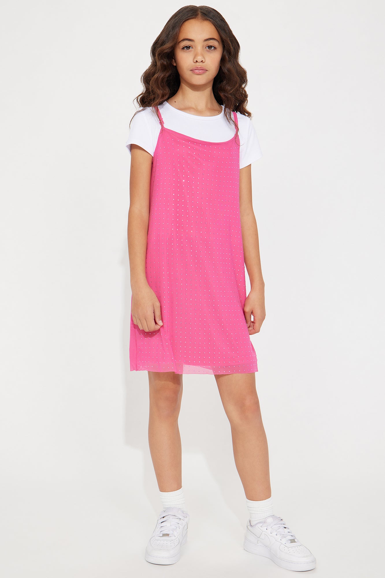 Mini Alessia Rhinestone Dress with Tee
