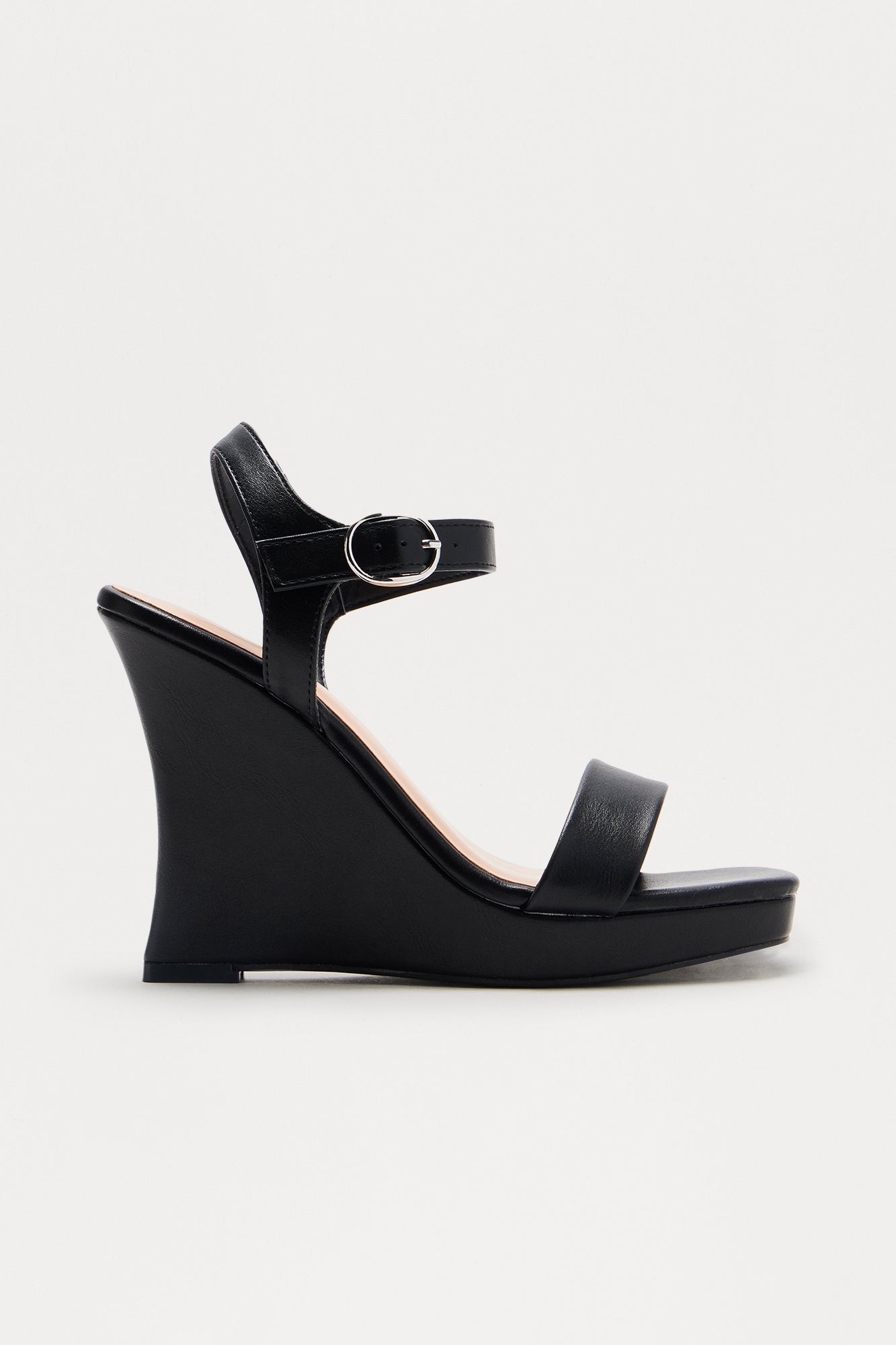 Daily Faux Leather Ankle Strap Wedges