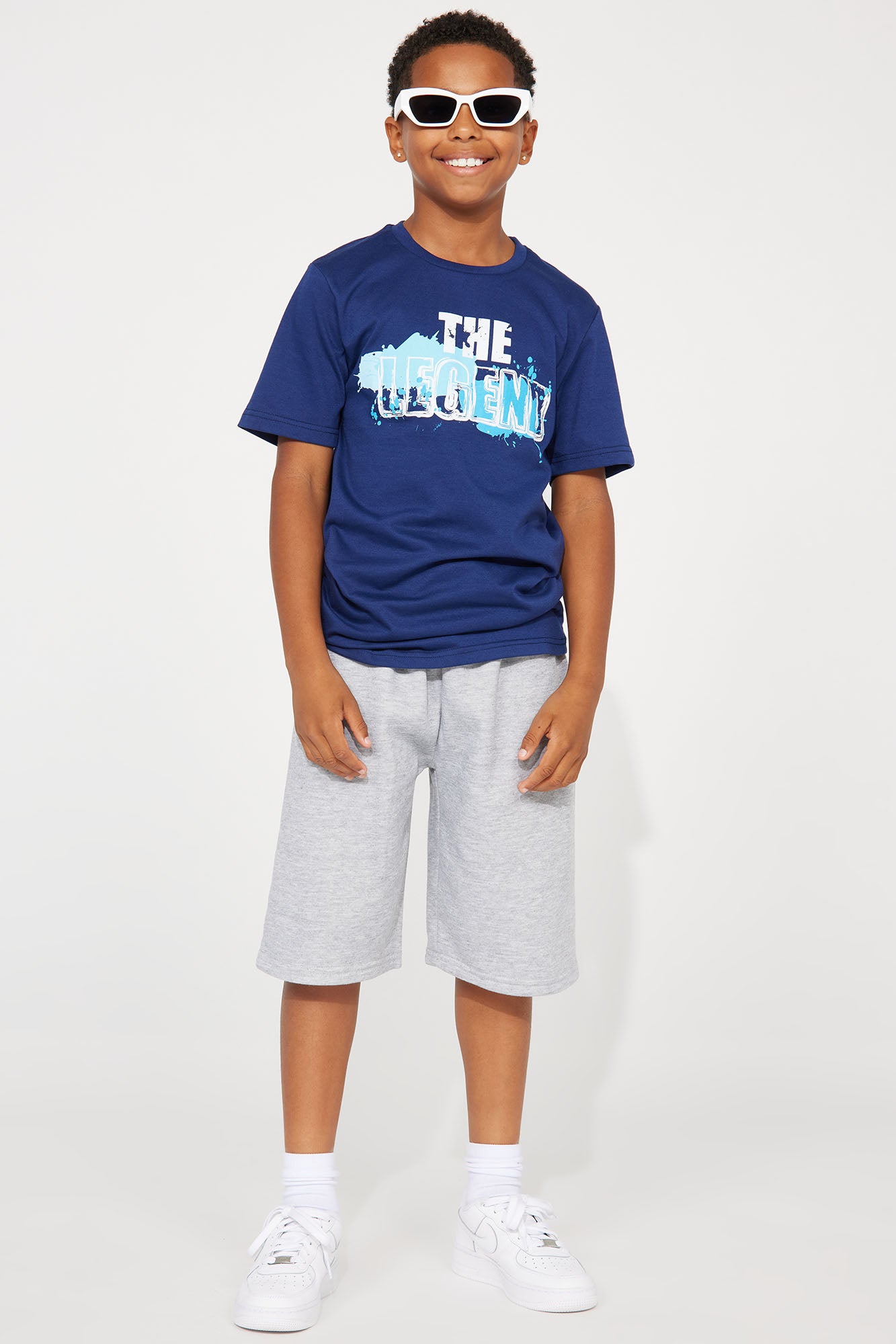 Mini Knit Screen & Fleece Short Set