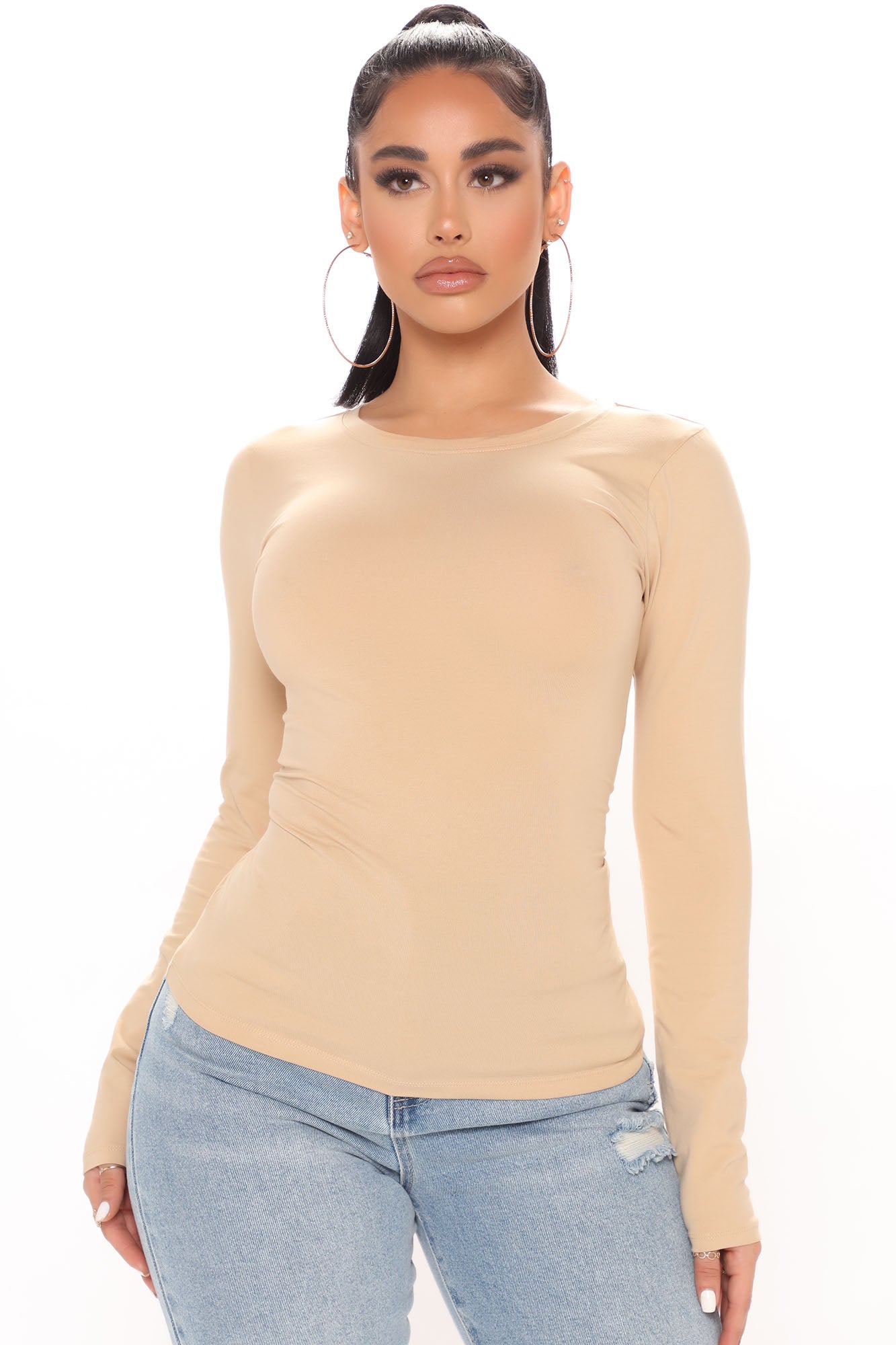 Lily Crew Neck Long Sleeve Top