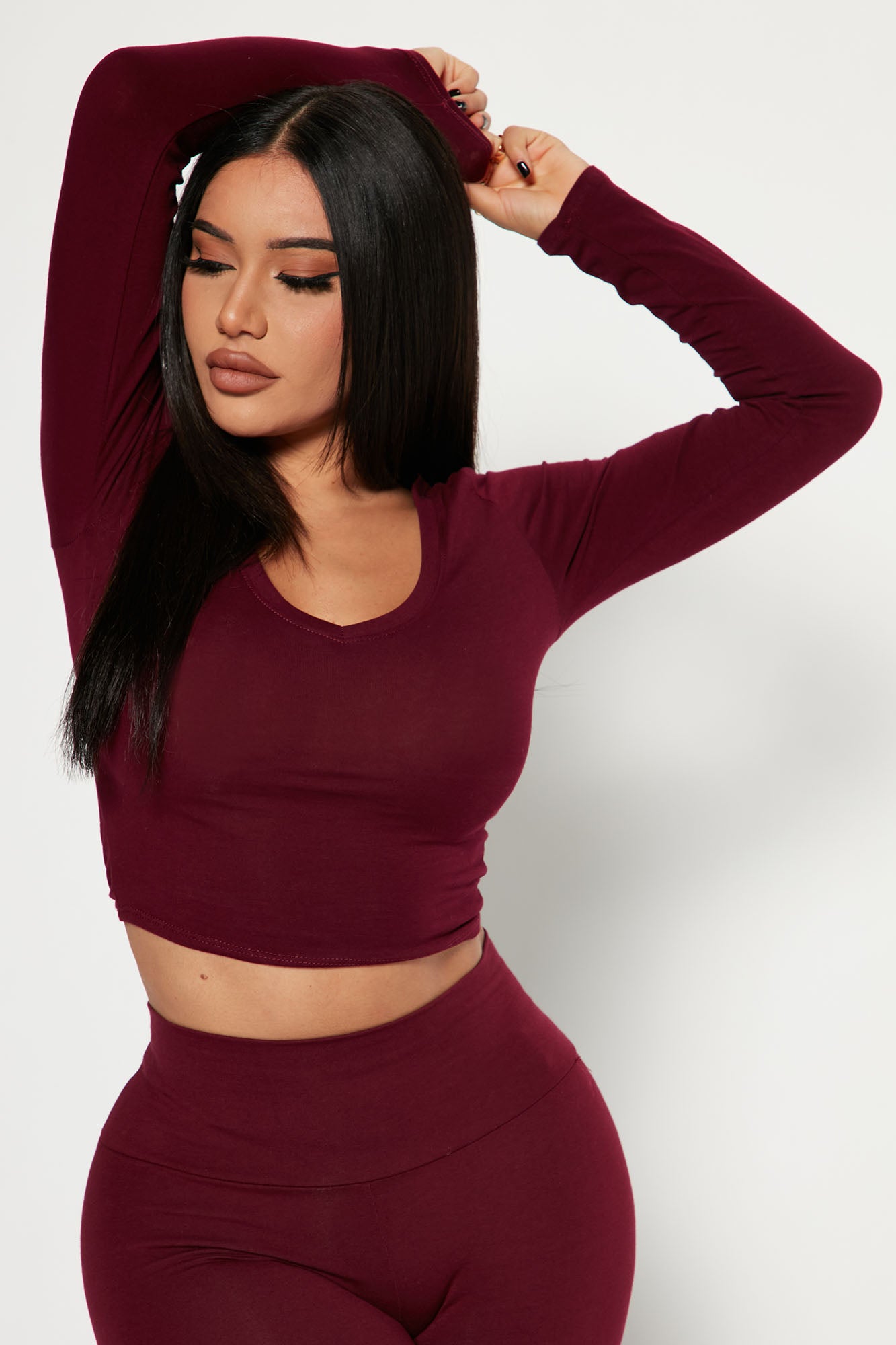 No Brainer Long Sleeve V Neck Tee