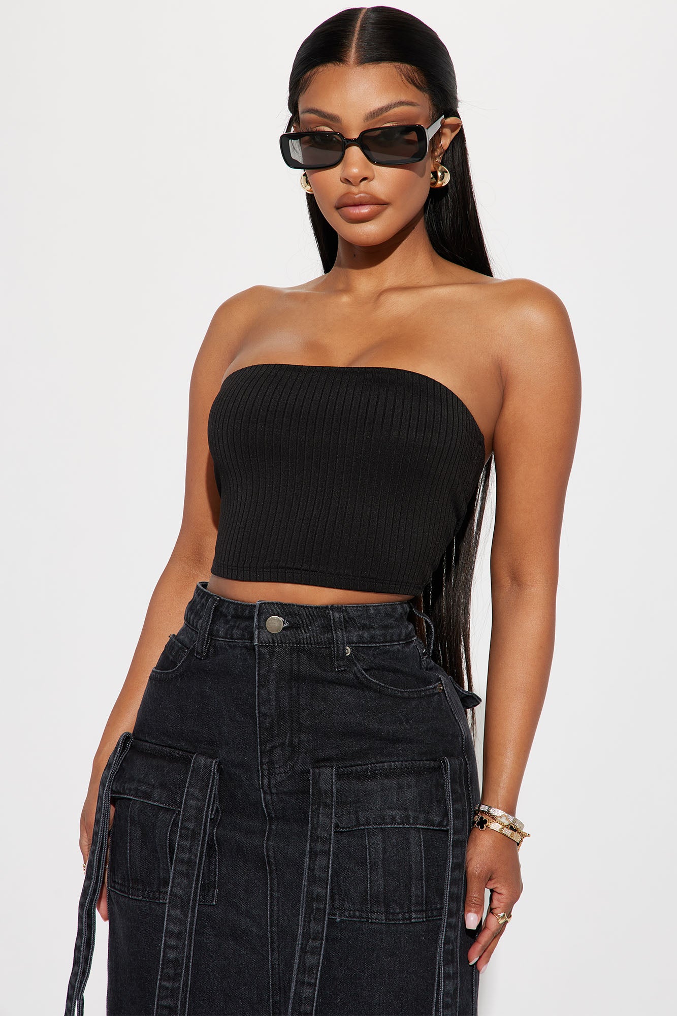 Masha Double Lined Ribbed Tube Top