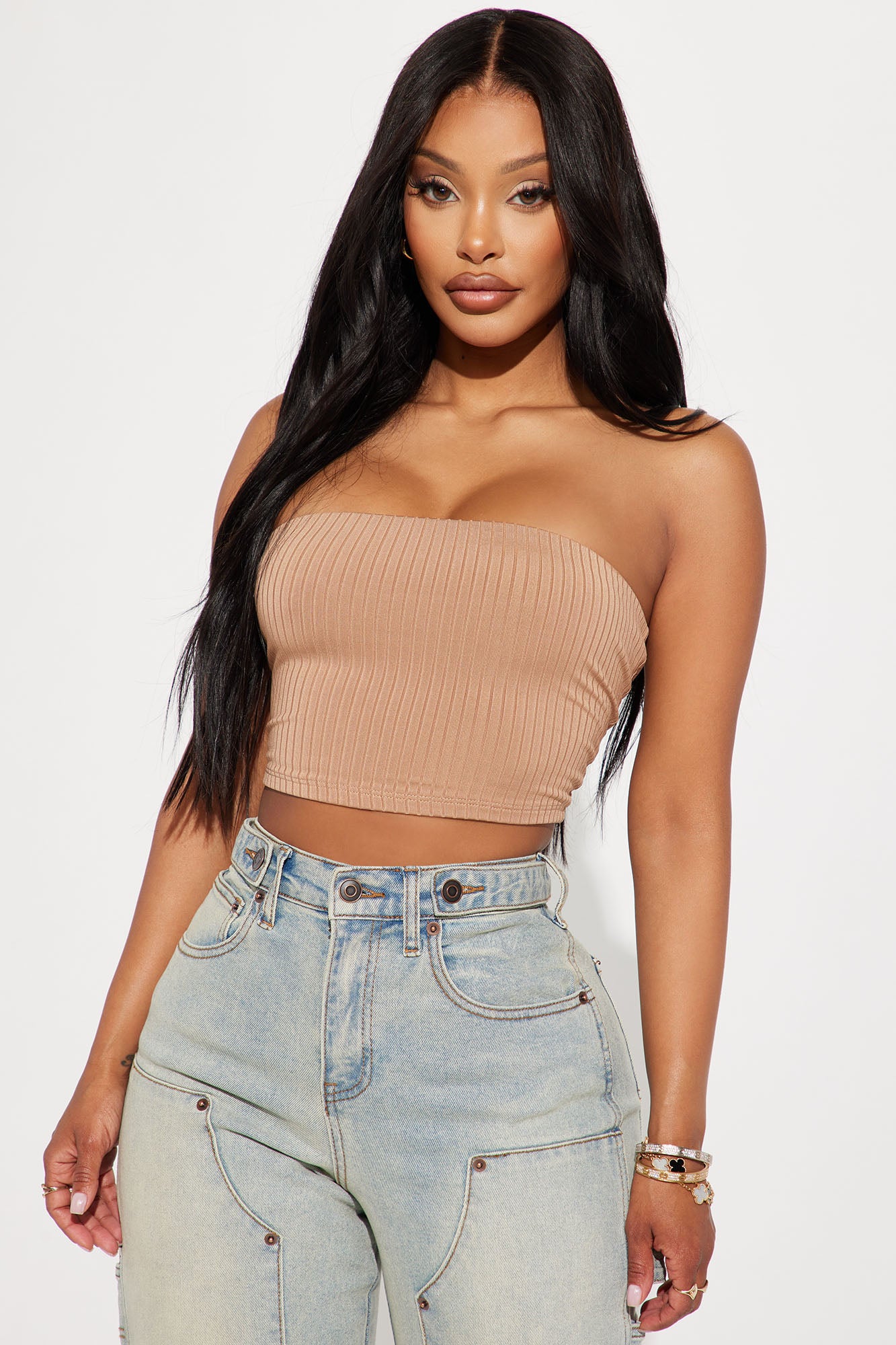 Masha Double Lined Ribbed Tube Top