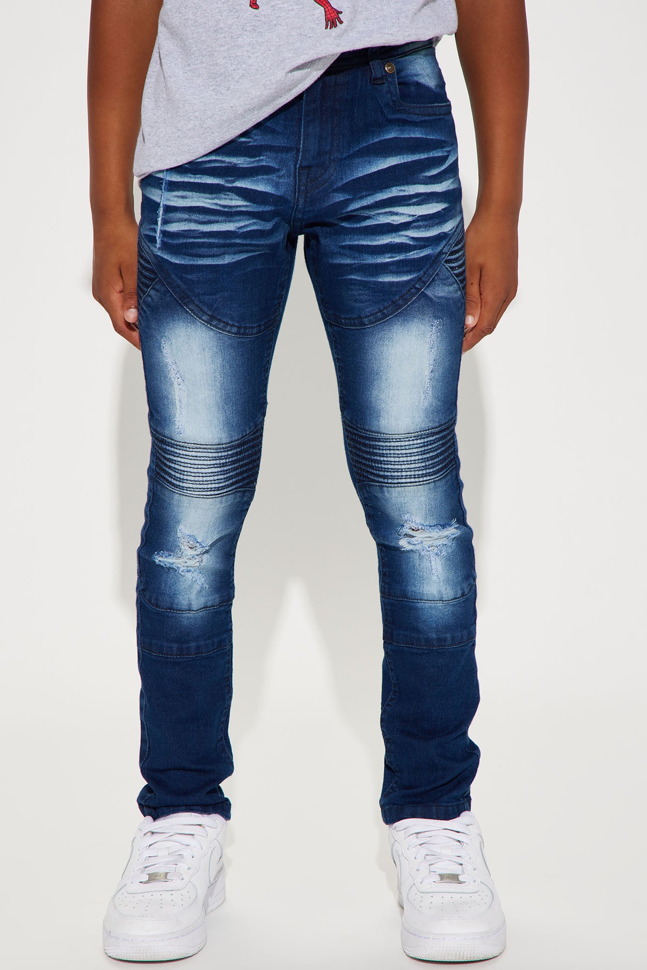 Mini Denim Rip N' Repair Moto Jeans