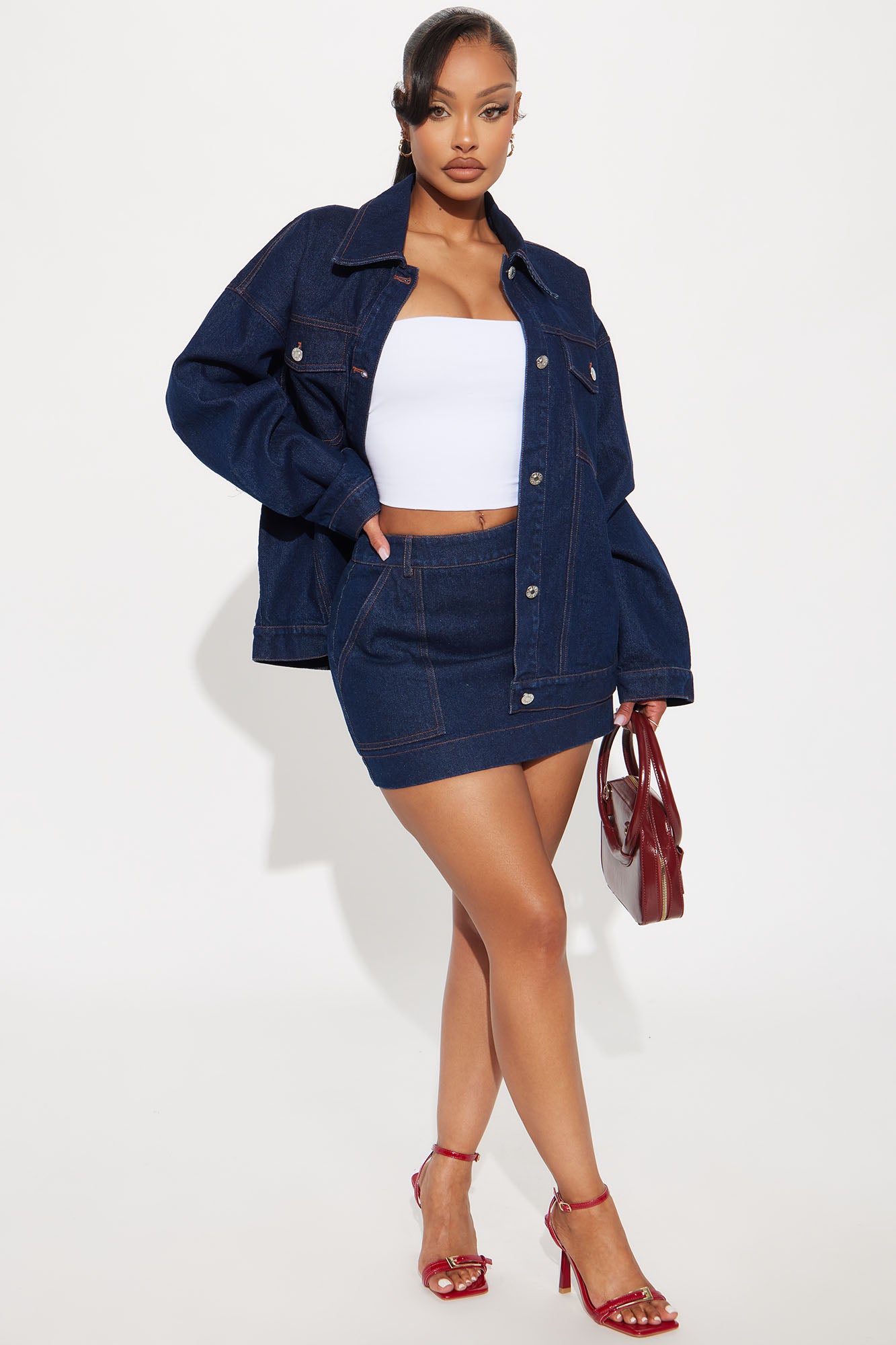 We're All Good Denim Mini Skirt