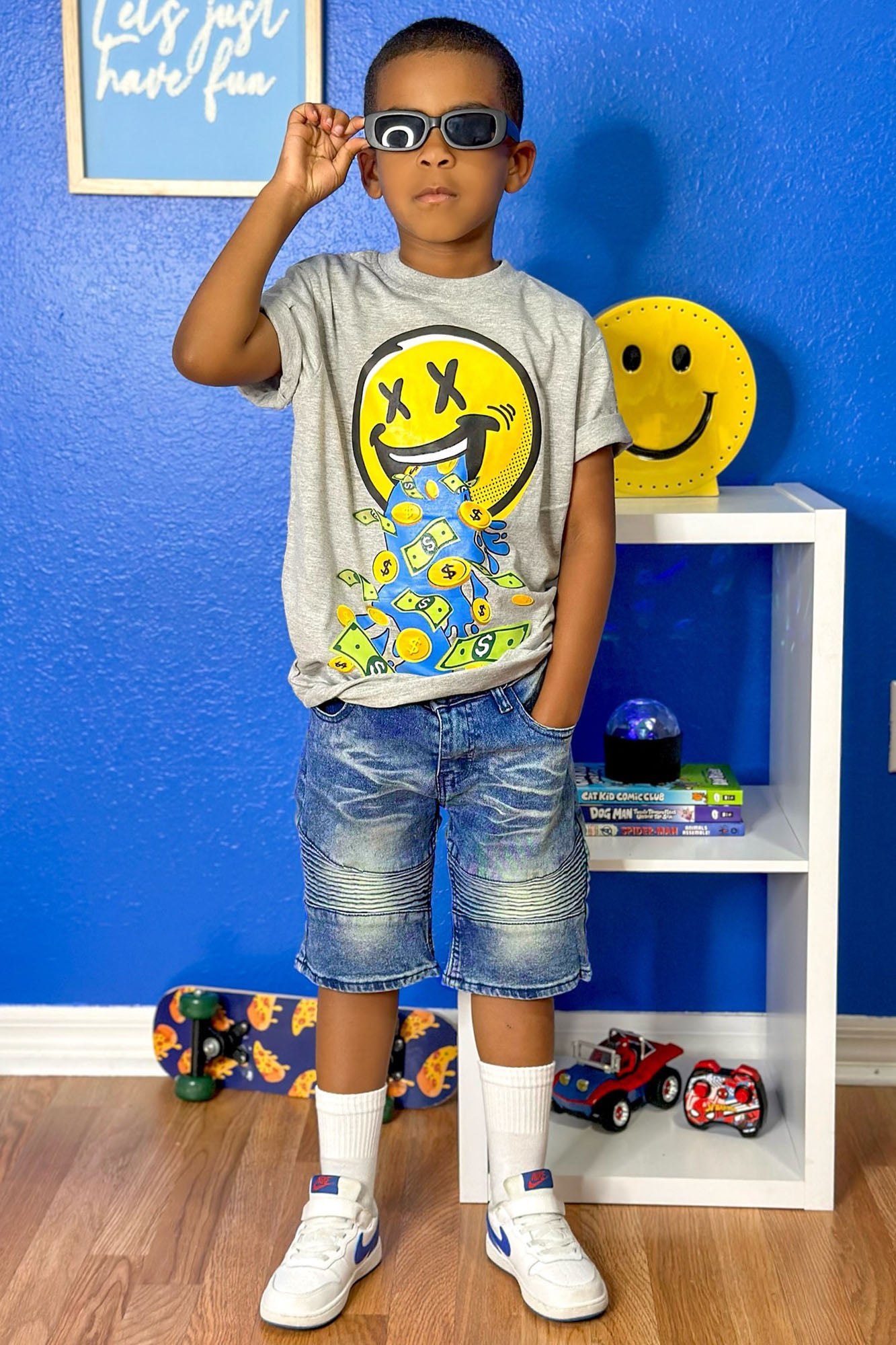 Mini Take A Knee Denim Shorts
