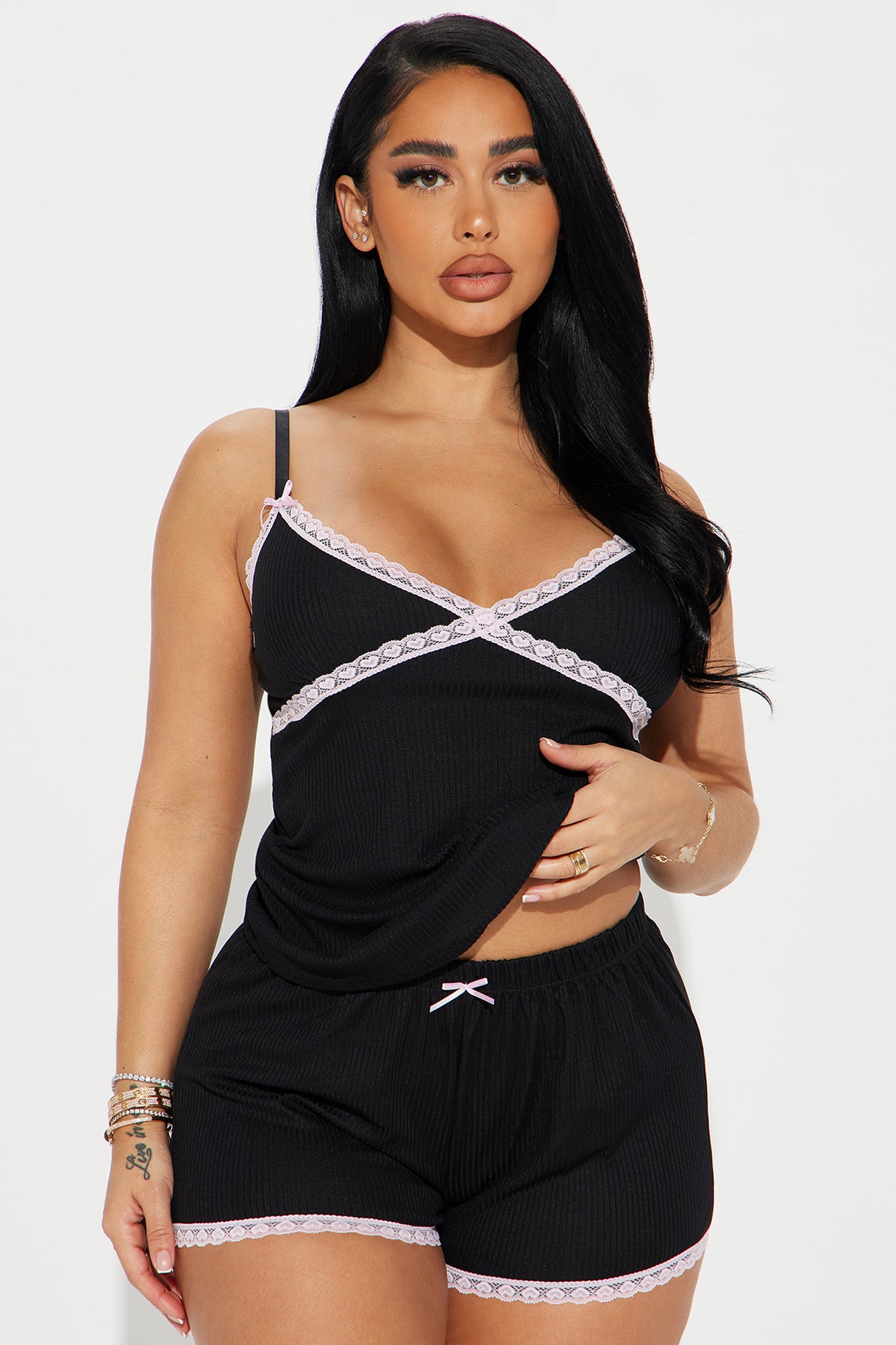 In Your Dreams Ribbed PJ Short Set