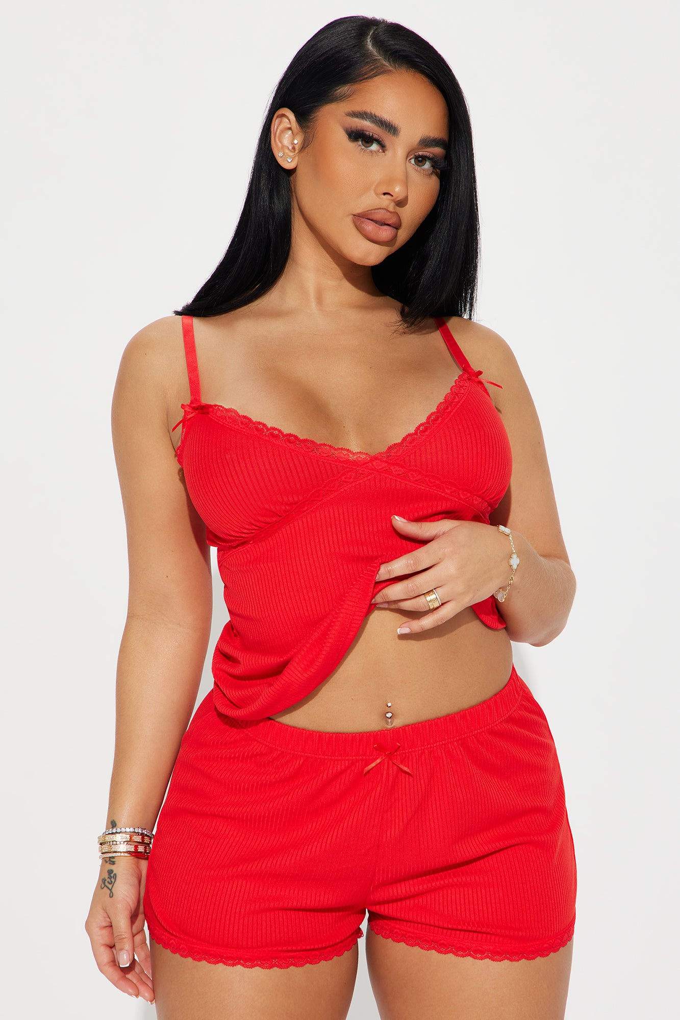 In Your Dreams Ribbed PJ Short Set