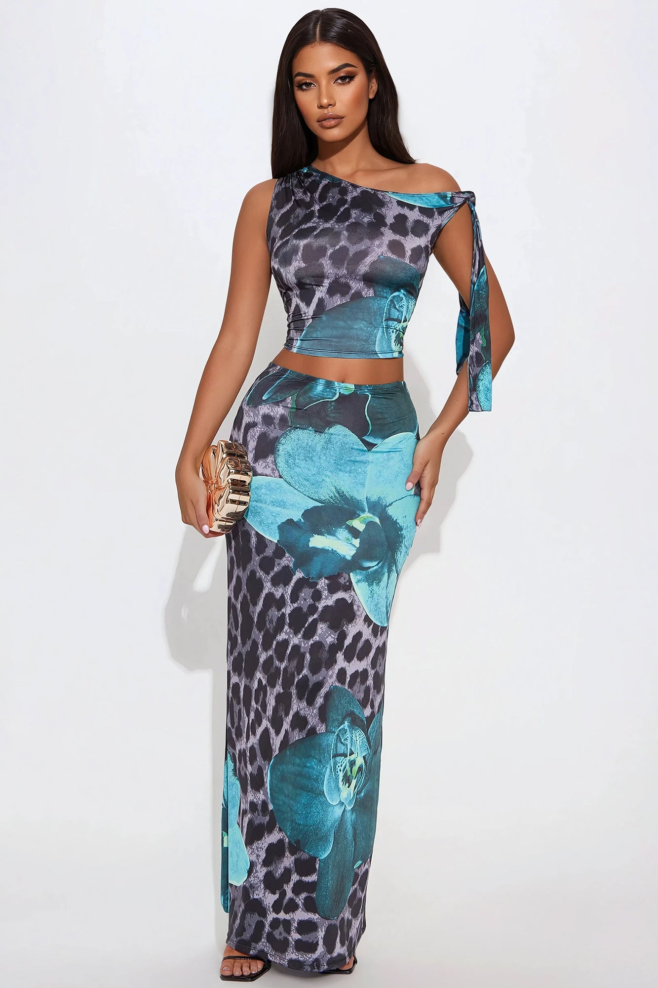 On The Prowl Leopard Skirt Set