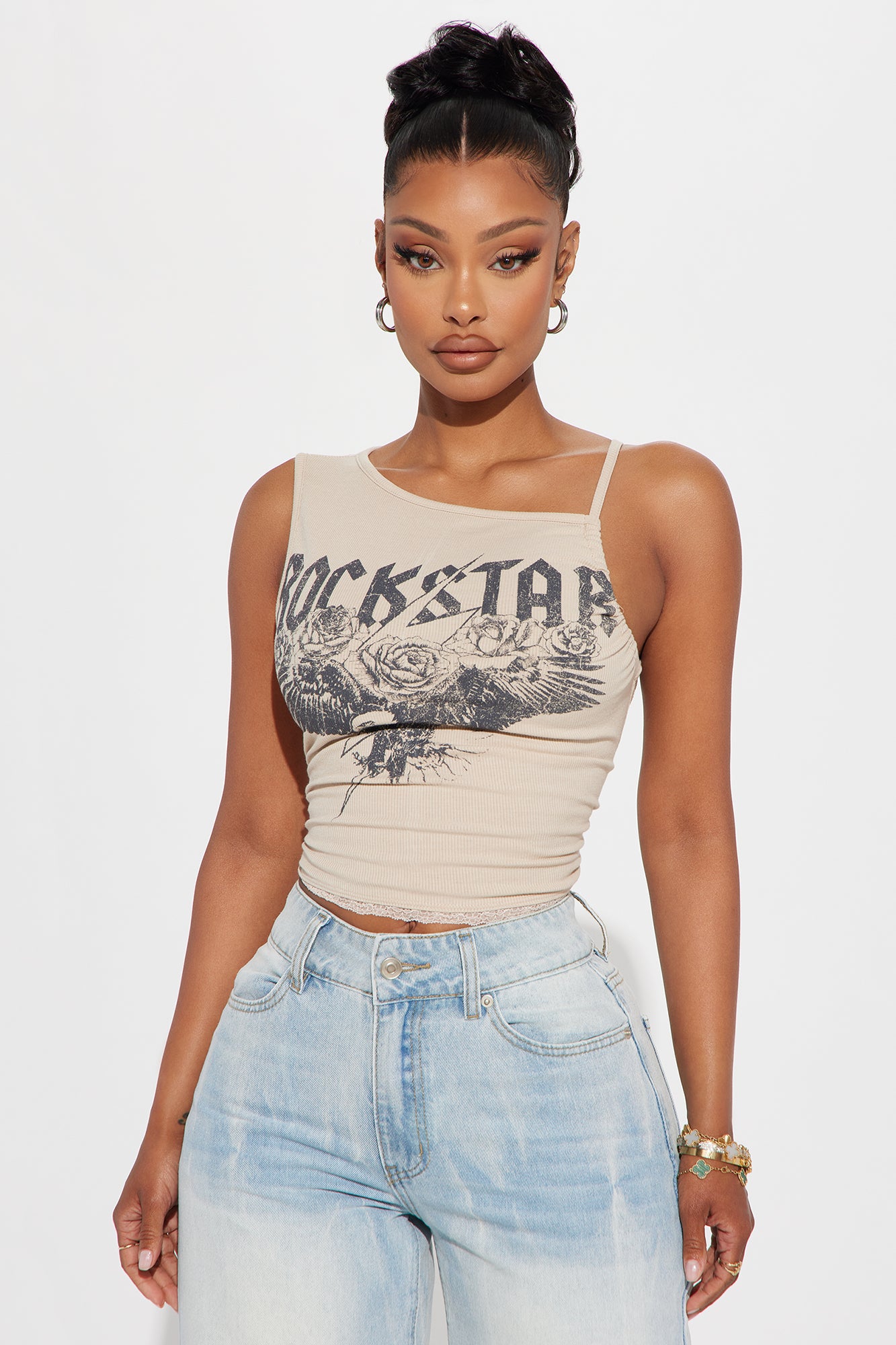 Roses and Rock Graphic Top
