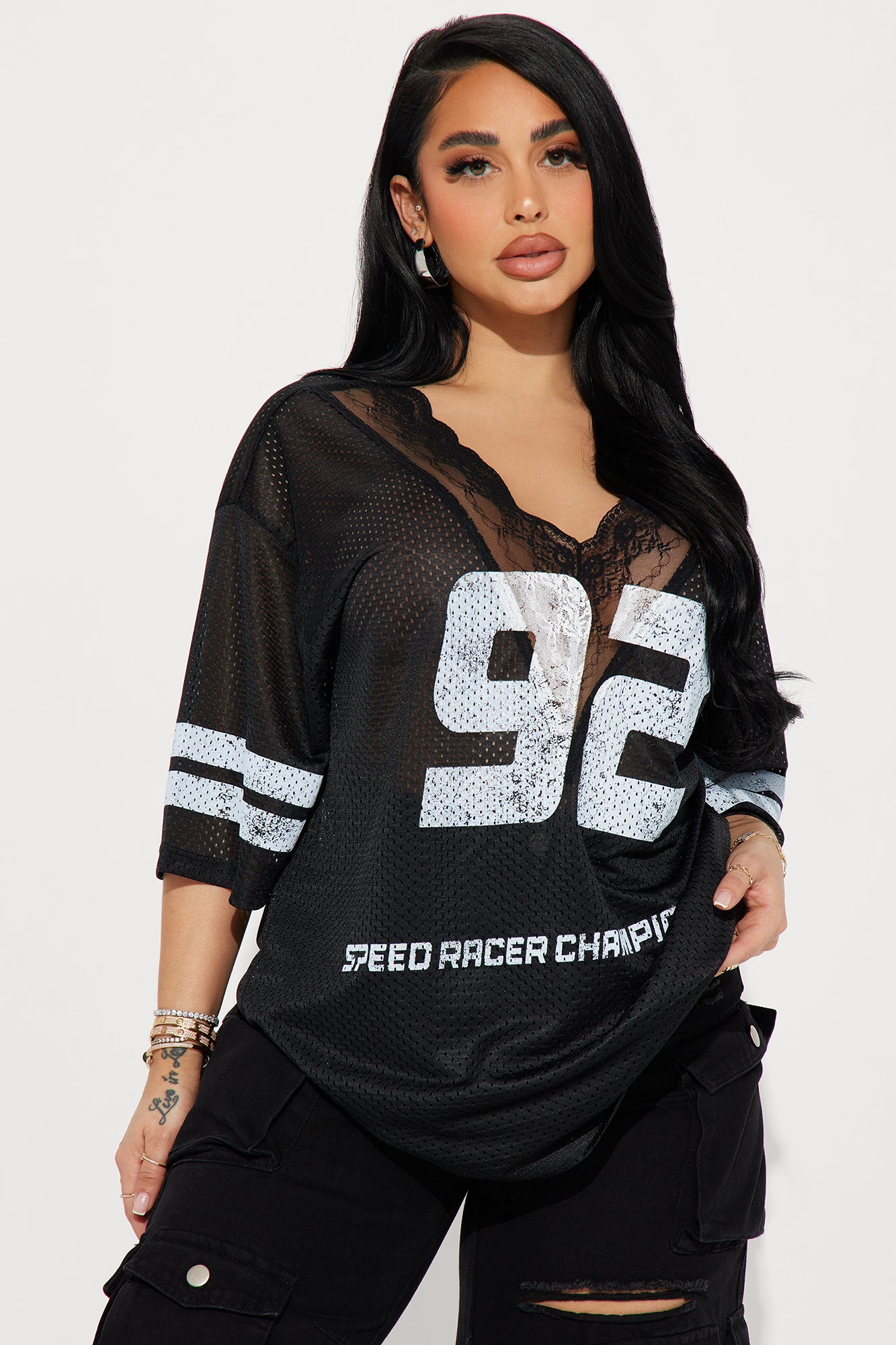 Box Suite Lace Jersey Tee