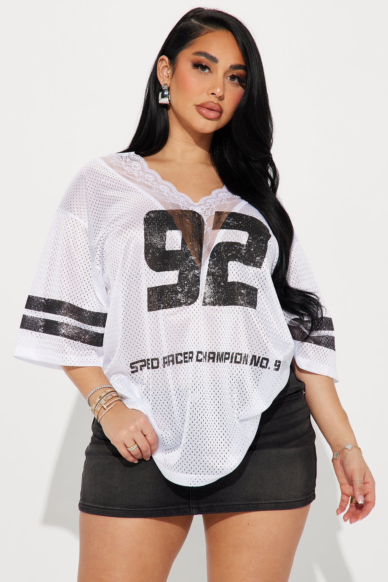 Box Suite Lace Jersey Tee