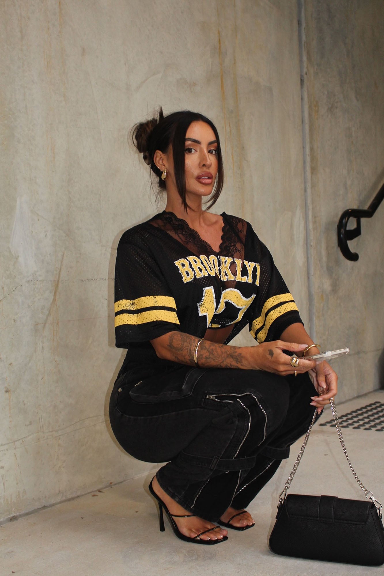 Brooklyn Babe Lace Jersey Tee