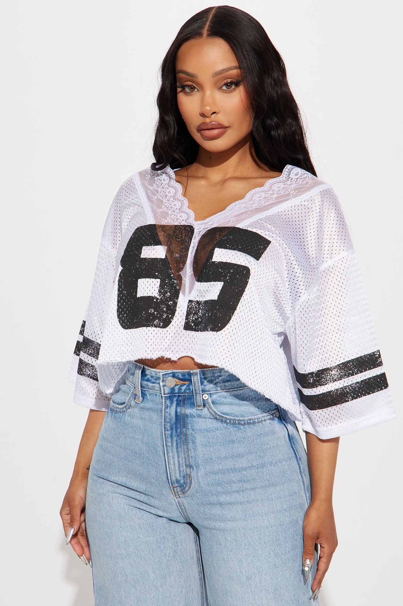 Lucky 85 Lace Jersey Tee