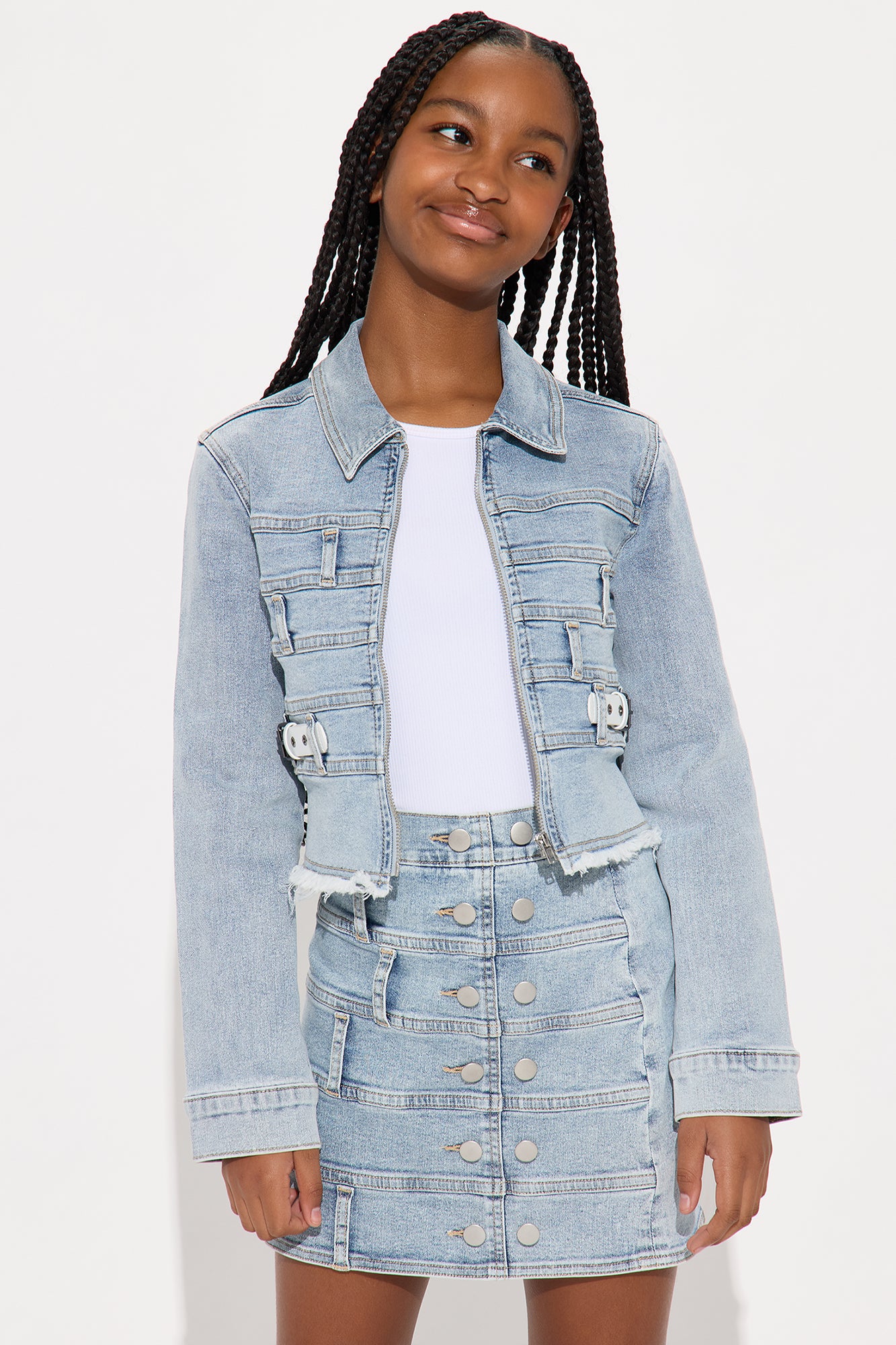 Mini Dana Denim Zip Jacket