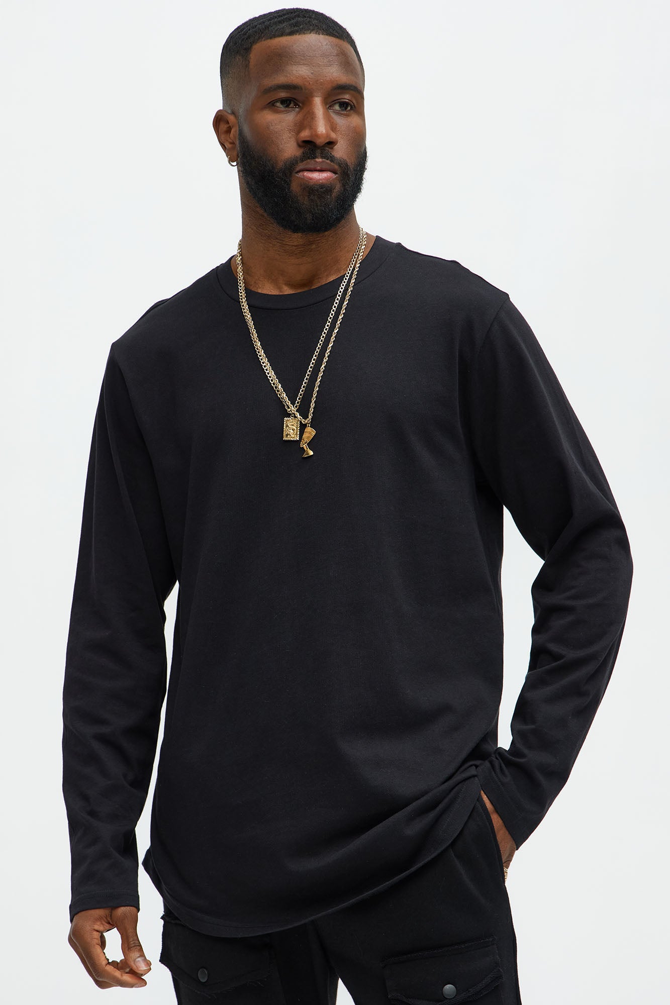 Essential Long Sleeve Scallop Tee
