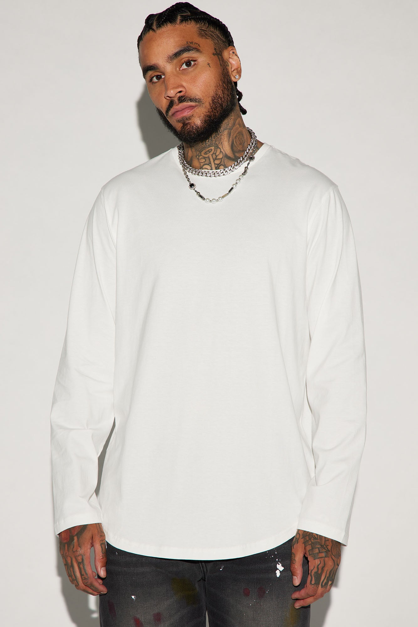 Essential Long Sleeve Scallop Tee