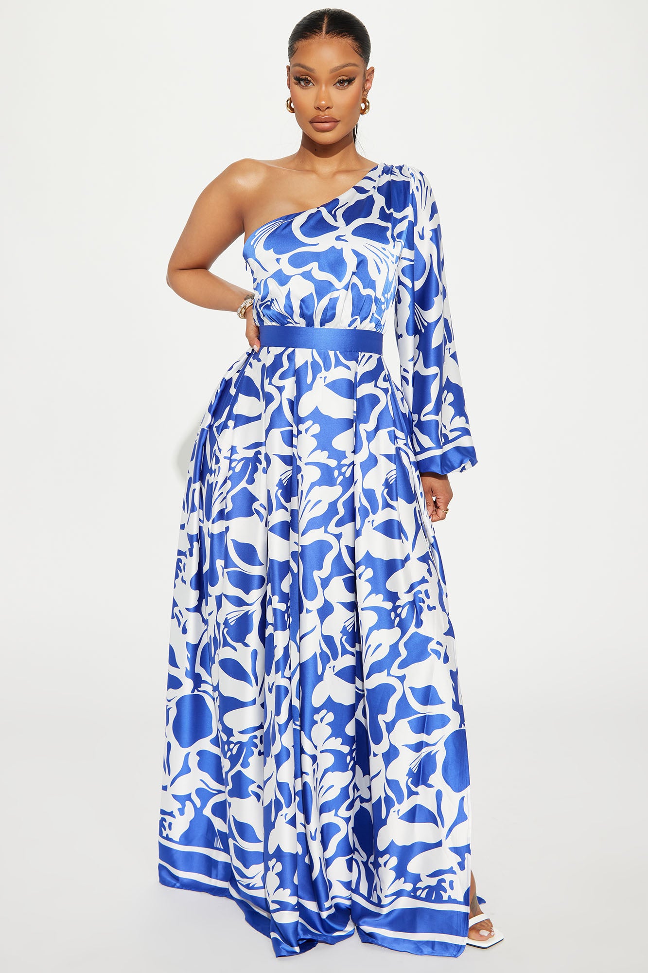 Vacation Destination Satin Maxi Dress