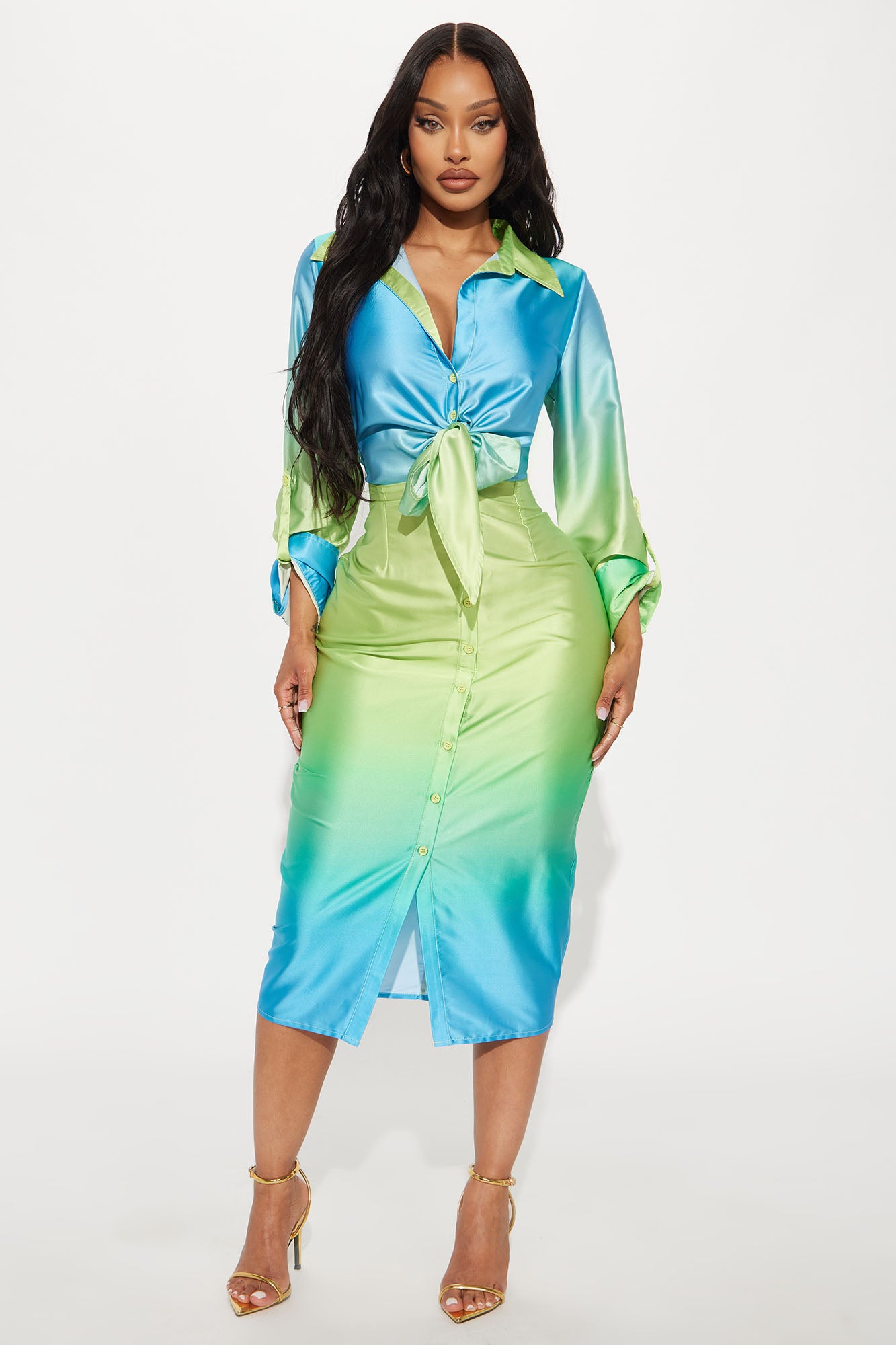 Outshine The Rest Ombre Midi Dress