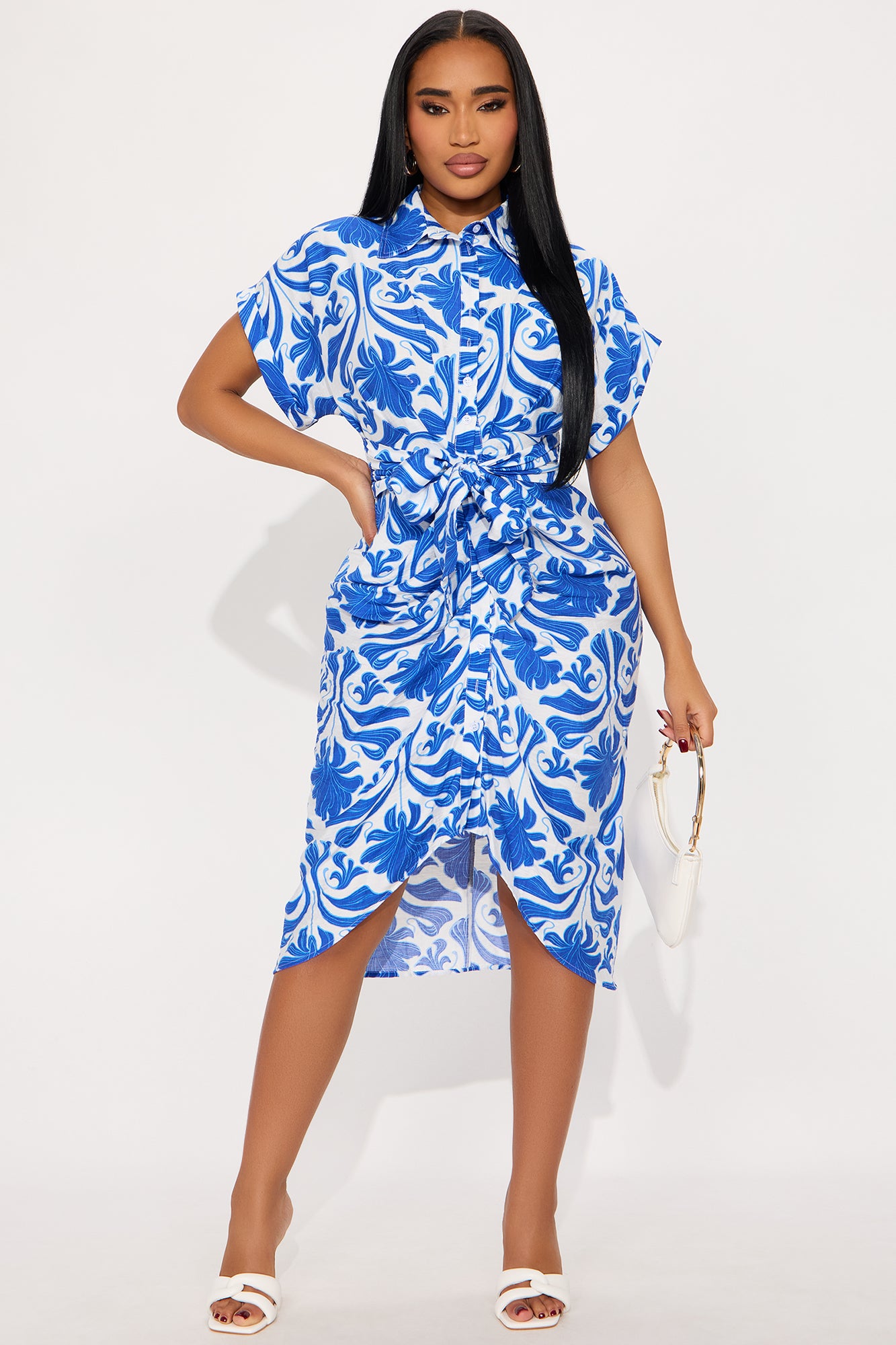 Nori Linen Shirt Midi Dress