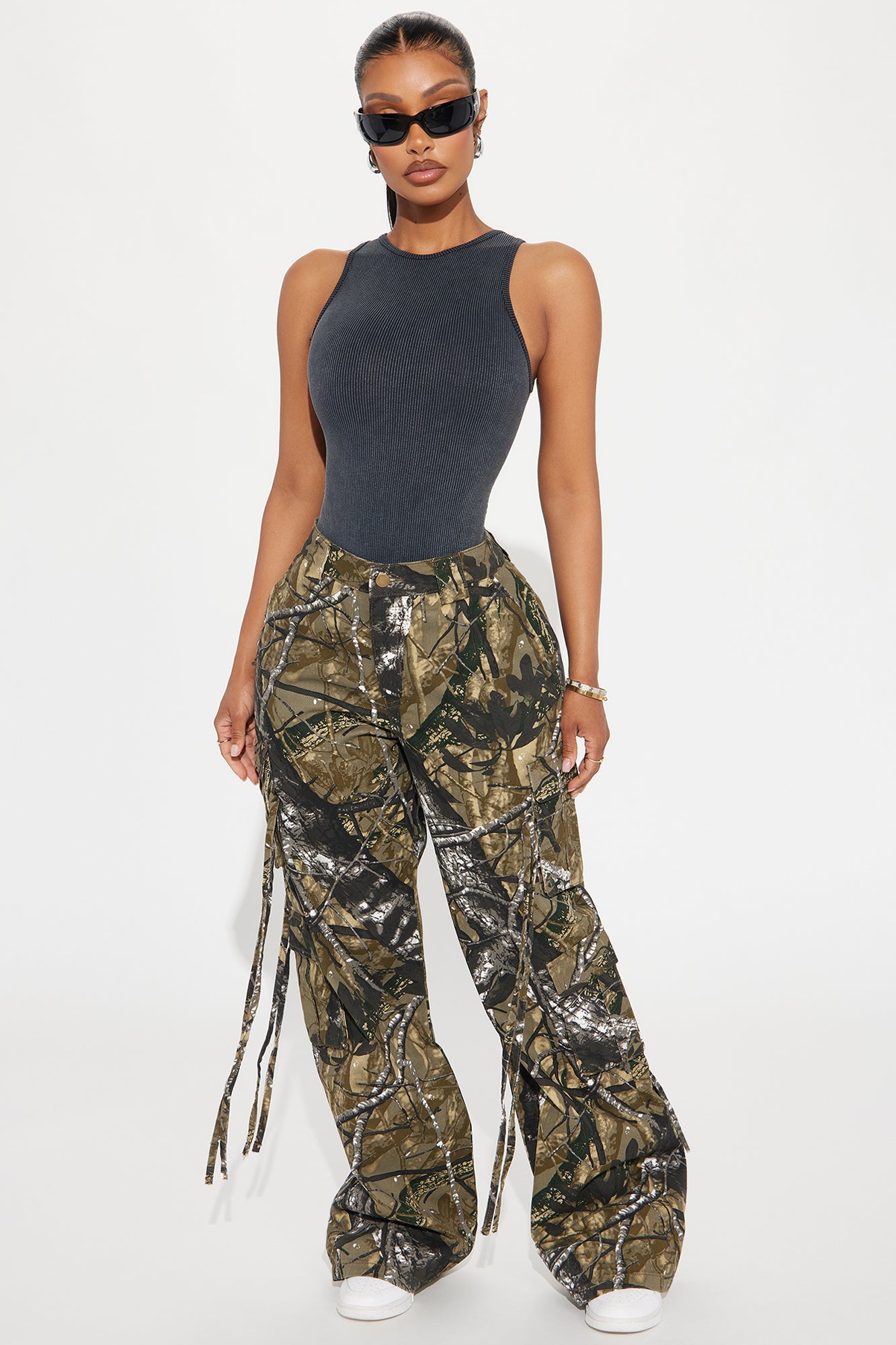 Golden Hour Wide Leg Tree Camo Cargo Pant