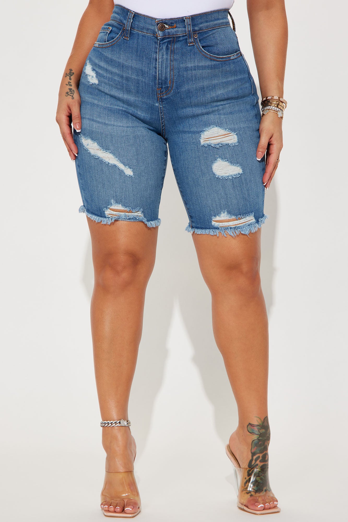 Tight Squeeze Lux Stretch Denim Bermuda Shorts
