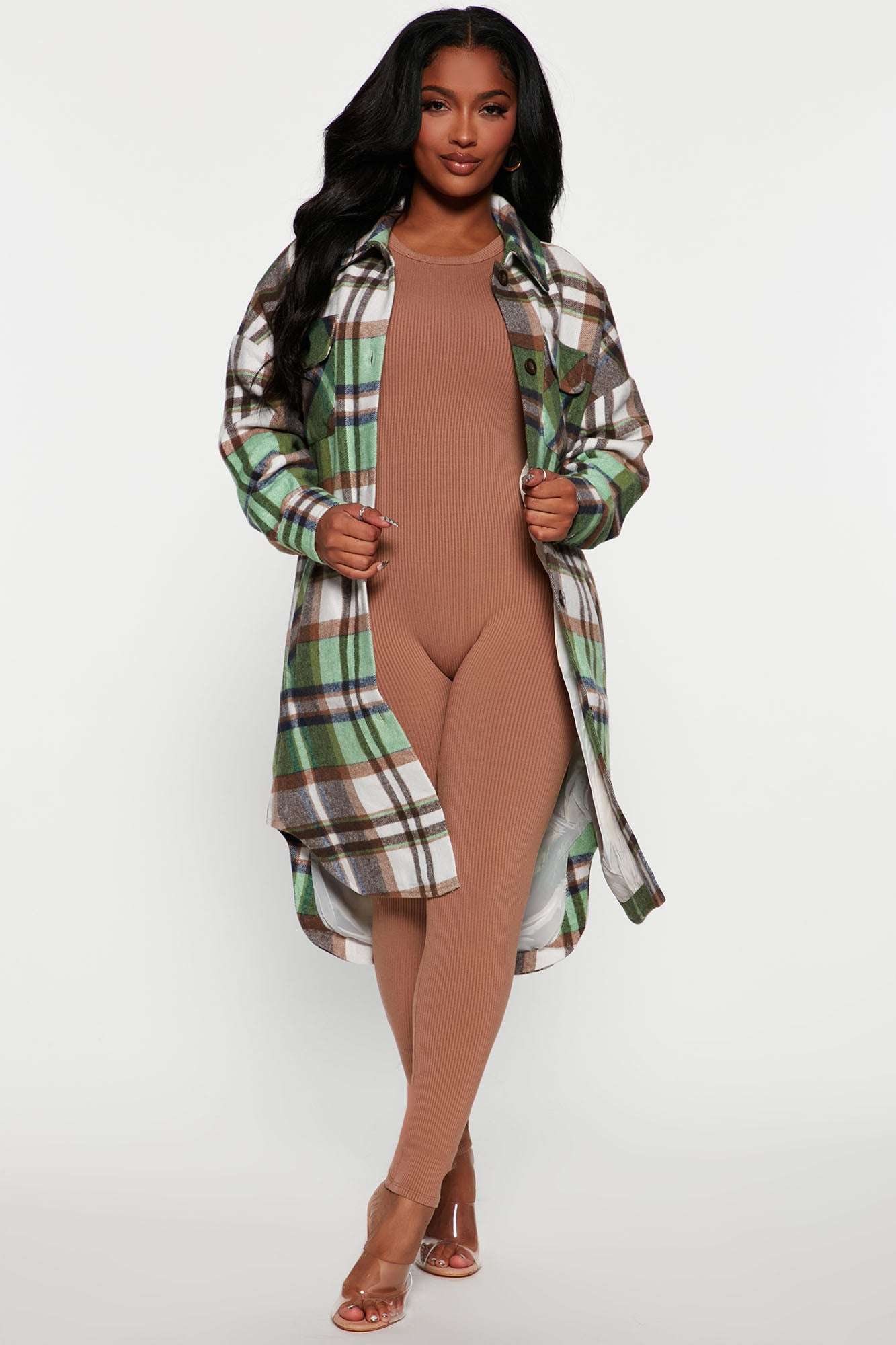 Get Lost Plaid Shacket